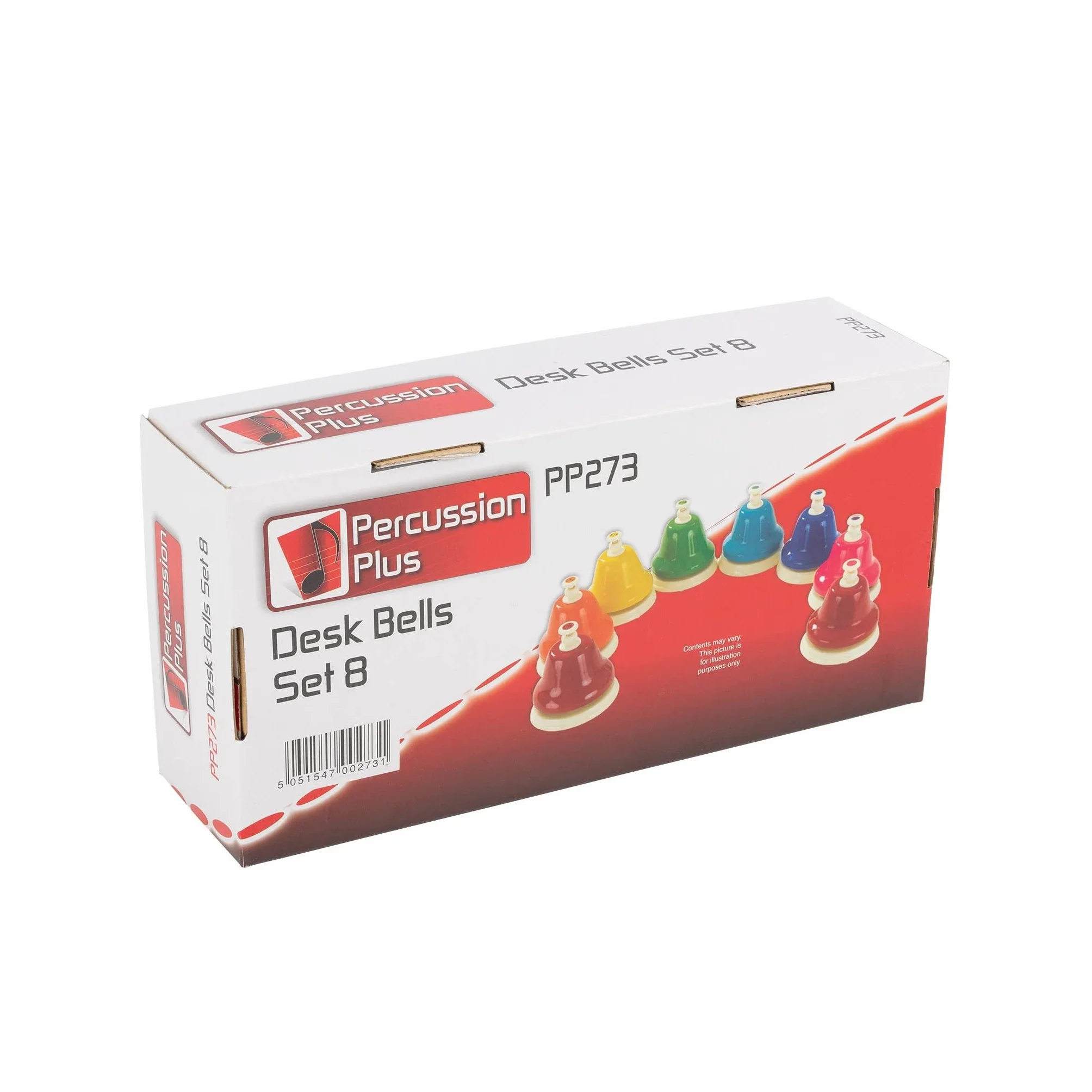 Percussion Plus dzwonki na biurko, wielokolorowe, zestaw 8 szt.