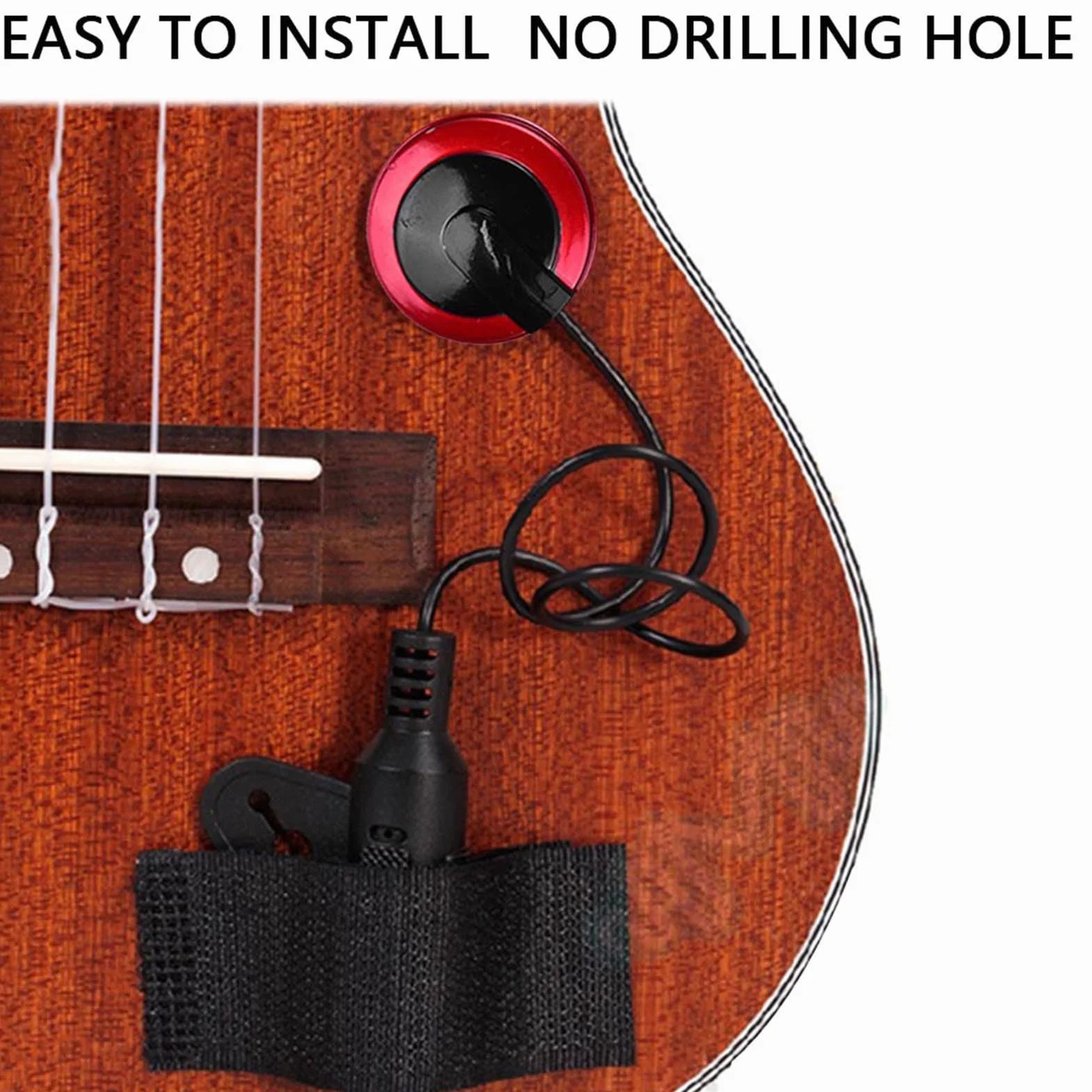 Przetworniki do gitary piezoelektrycznej, mikrofon kontaktowy przetwornik piezoelektryczny do gitary ukulele Erhu banjo struna instrument muzyczny