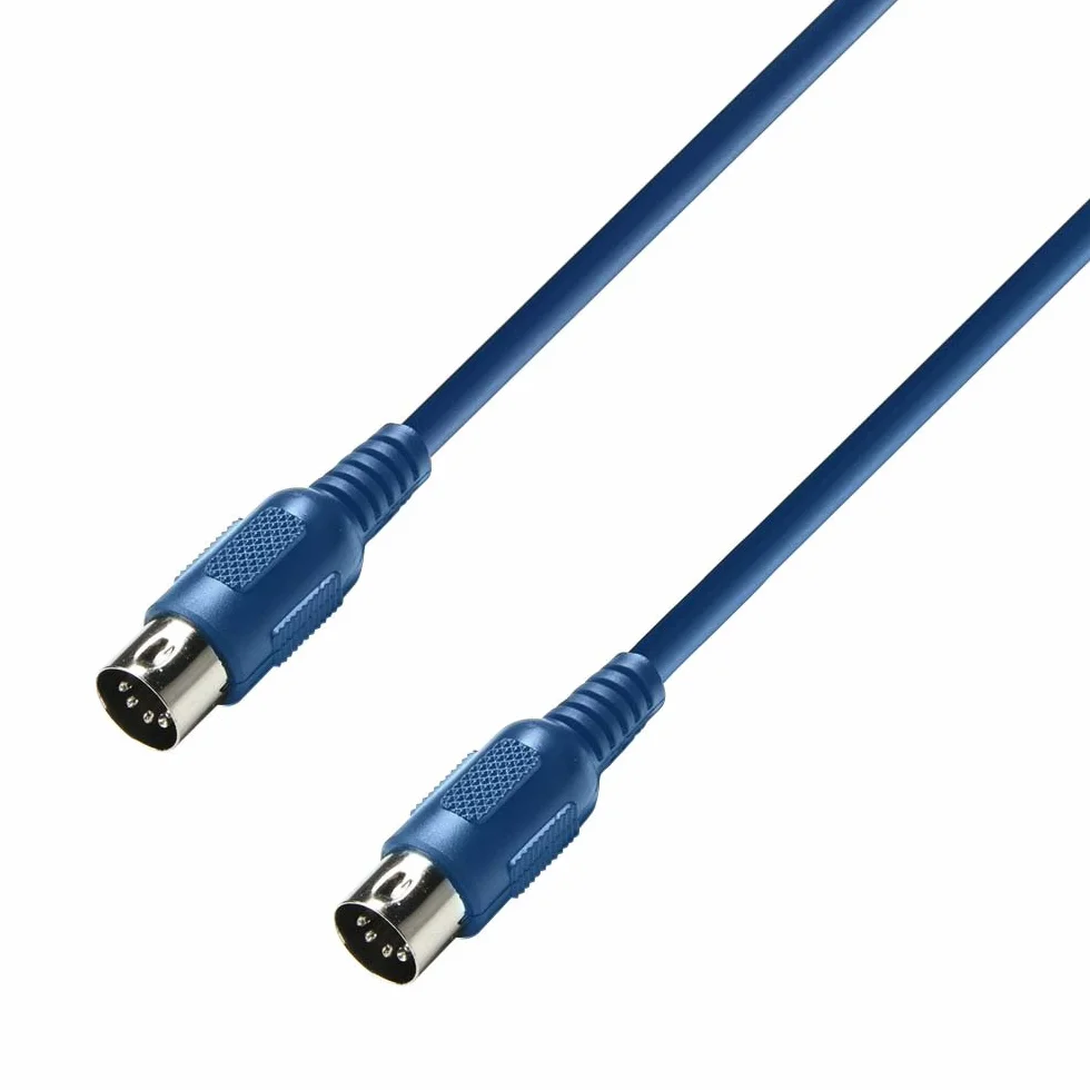 Adam Hall Cables K3MIDI0300BLU 3 Star seria MIDI kabel (3 m) niebieski