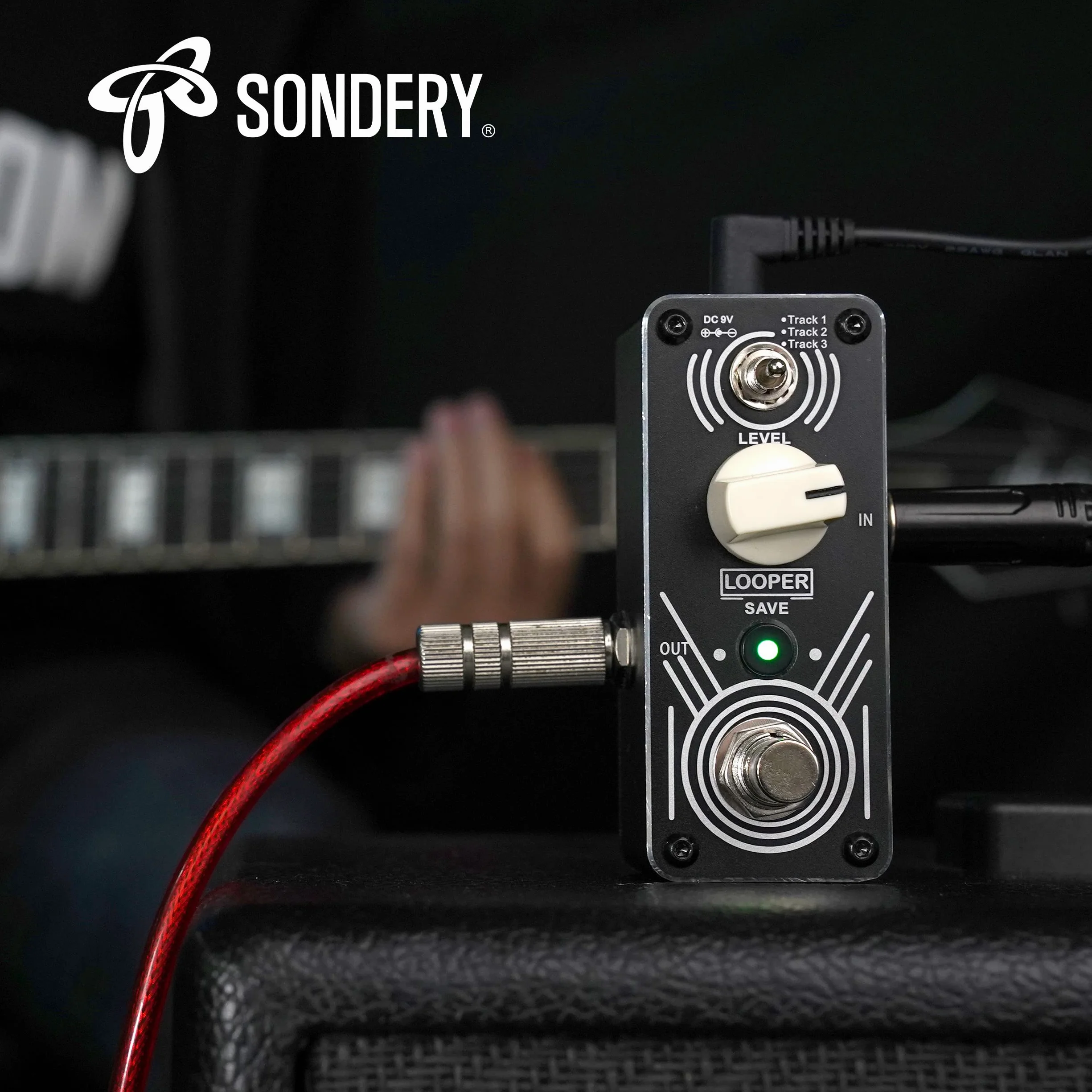 Sondery Potrójny pedał Looper 3-ścieżkowy z USB, 30-minutowy czas zapętlania, nieograniczona pętla