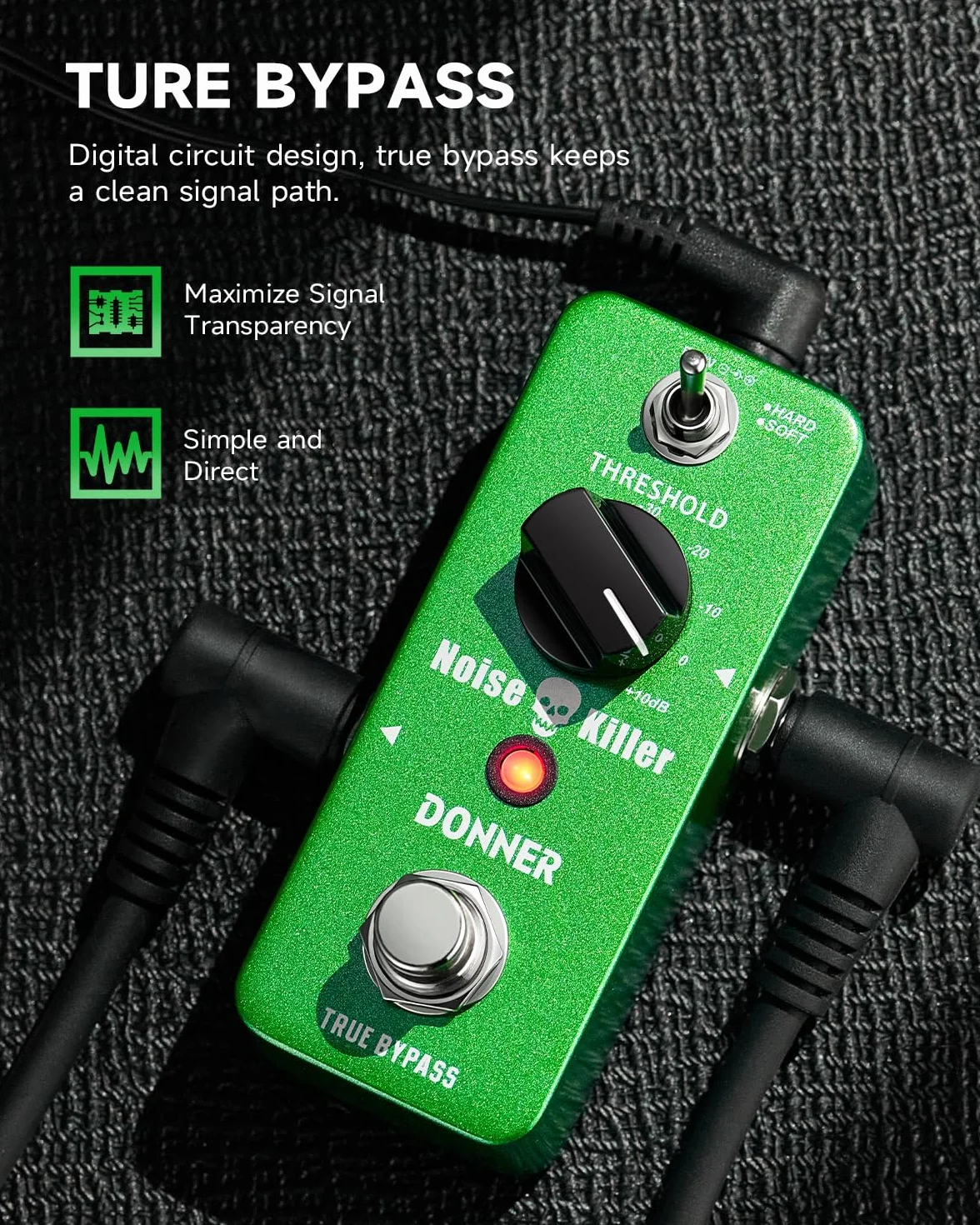 Donner Noise Killer Noise Gate gitara, efektów 2 tryby True Bypass