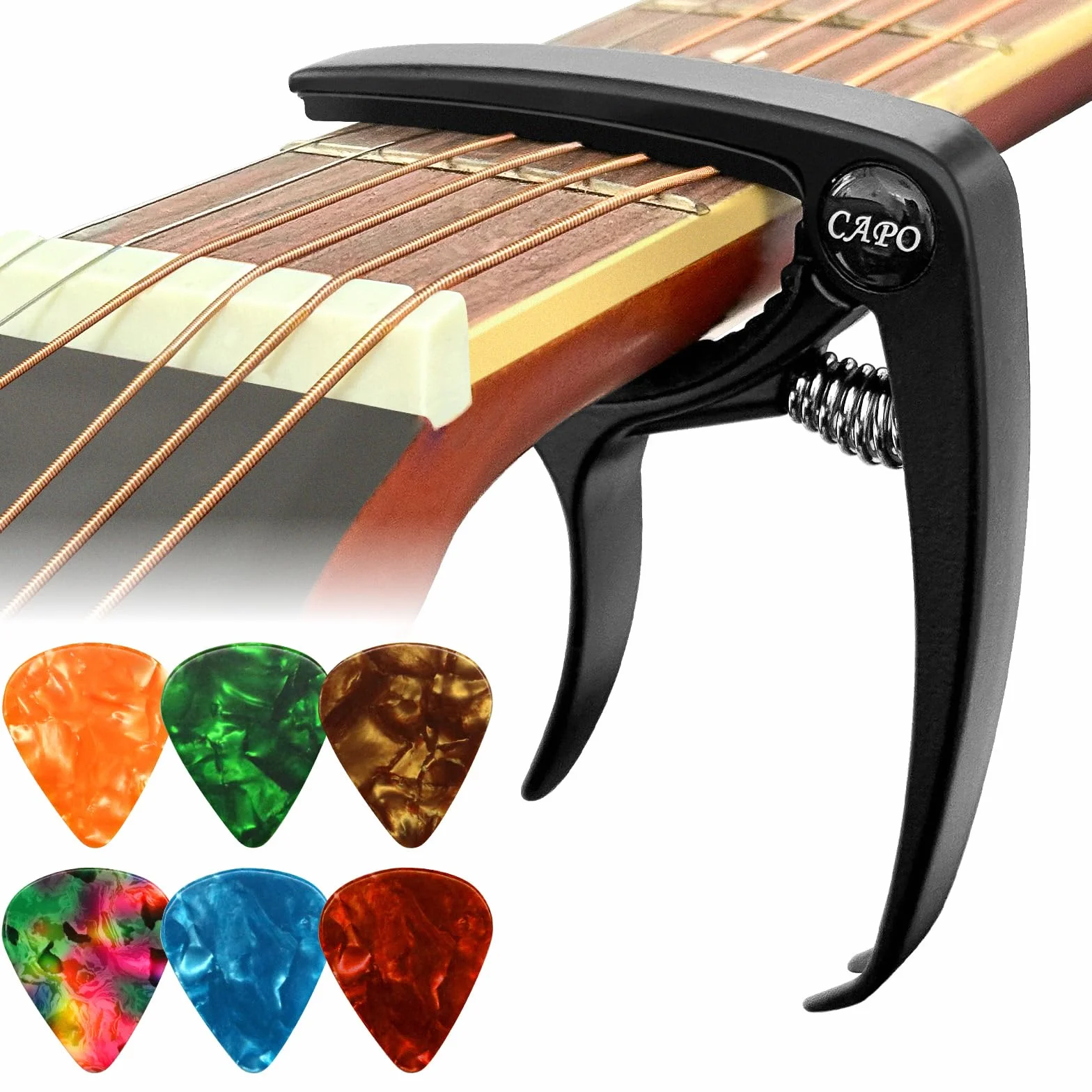 Capotastos Do Akustycznych Gitar Elektrycznych i Ukulele - Trigger Capo