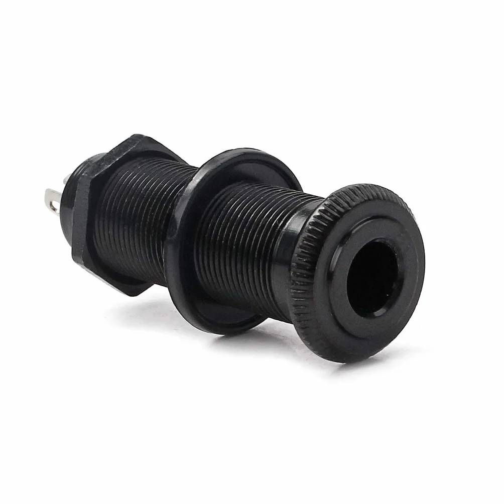 Alnicov Stereo miedziana gitara basowa 1/4" cylindryczna wtyczka wyjściowa z 4-pinowym gniazdem stereo lub mono czarny nikiel
