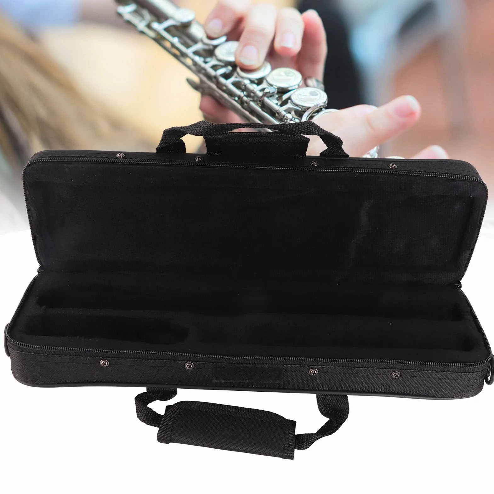 Torba listonoszka na flet, pokrowiec na dulcimer, torba na flet altowy, etui na flety, z miejscem na patyczki i ściereczki do czyszczenia