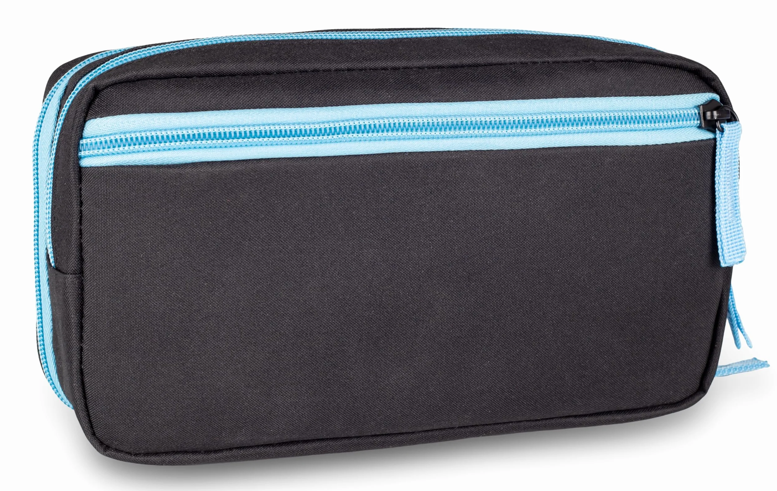 ELITE BAGS - DIABETIC'S XL torba dla cukrzyków | różne warianty kolorystyczne | dużo miejsca do przechowywania | do codziennego użytku | termoizolacyjna | pasek na rękę, czarny i niebieski #, 22 x 12
