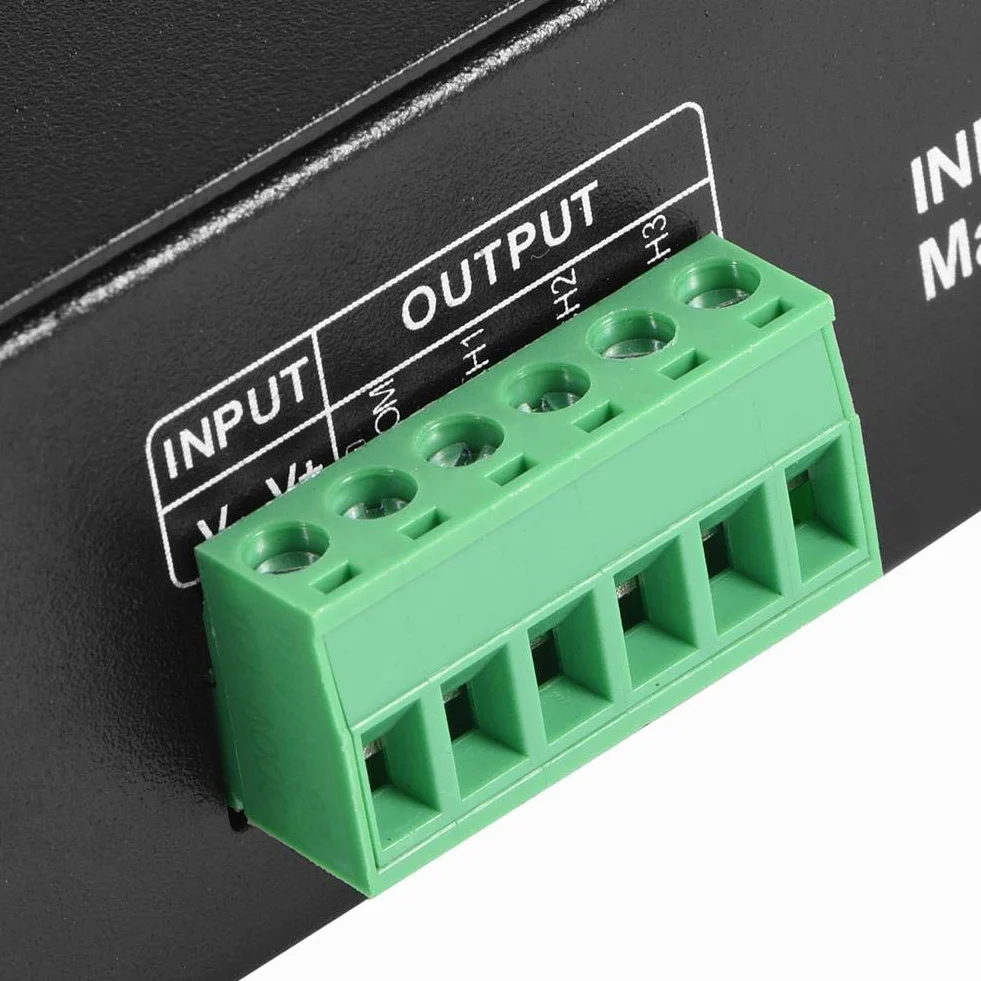 Sterownik DMX 3-kanałowy LED 5 V ~ 24 V DC cyfrowy wyświetlacz dekoder sterownik ściemniania DMX 512 4A 3-kanałowy moduł dekodera Sterownik do lamp scenicznych LED RGB