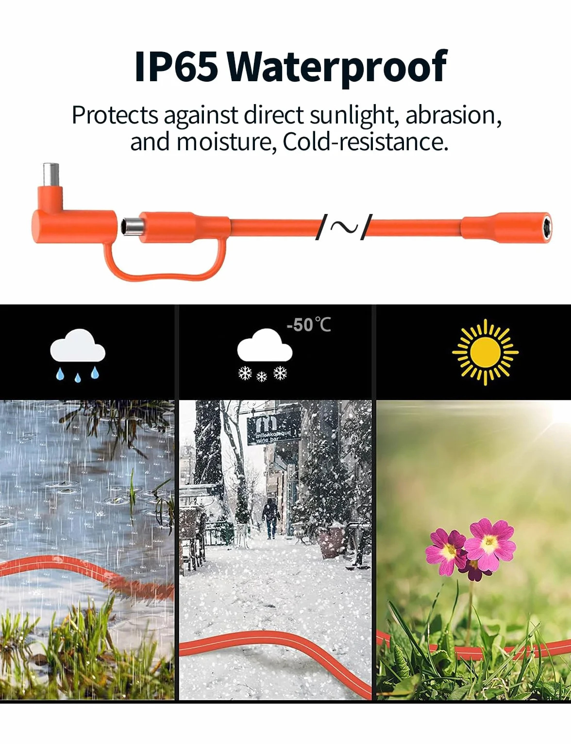 Tonton DC Extension Cable 9 m, DC7909 Kabel przedłużający panel słoneczny z adapterem DC8020, kompatybilny z GZ Yeti Aker Jackery Solar Generator, przenośną stacją zasilania i panelami słonecznymi,