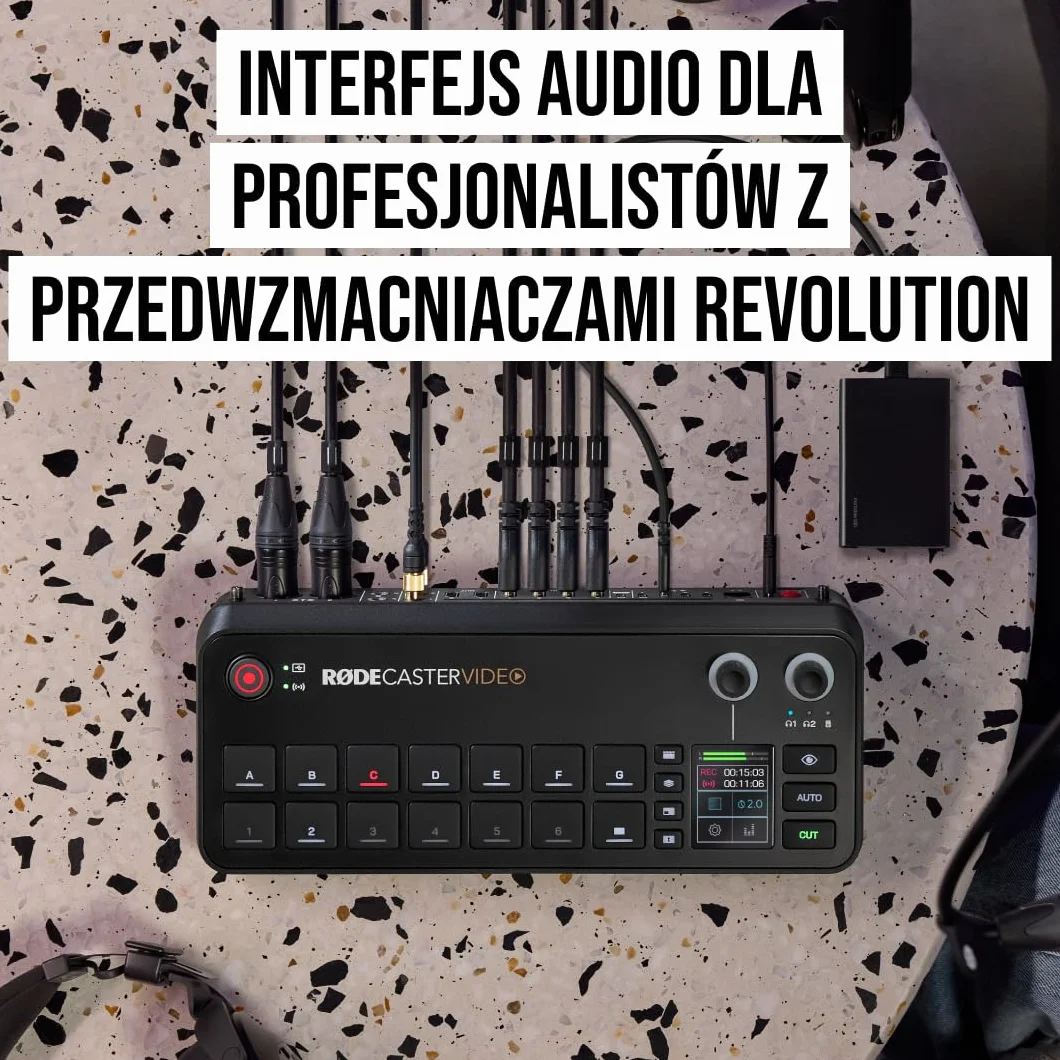 RØDE RØDECaster Video - Profesjonalny przełącznik wideo i interfejs audio - Wielokamera, 6 x wejść wideo (HDMI i USB), 1080p60, Sceny z wieloma źródłami