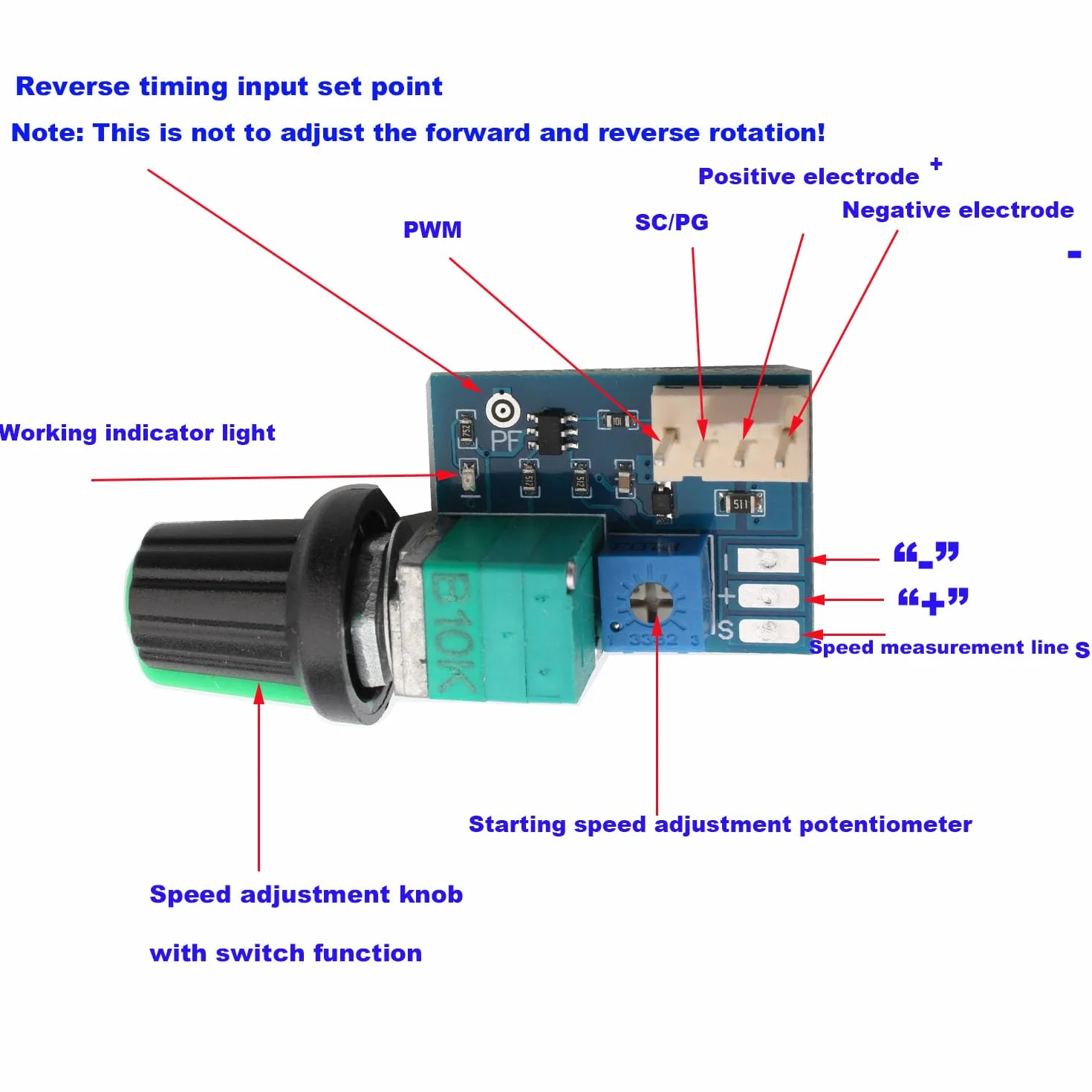 RUNCCI-YUN DC 0-12 V PWM Regulator prędkości wentylatora, 4Pins 1 kanał PC CPU Pokrętło sterowania prędkością do obudowy komputera (z wstępnie okablowanymi zaciskami)