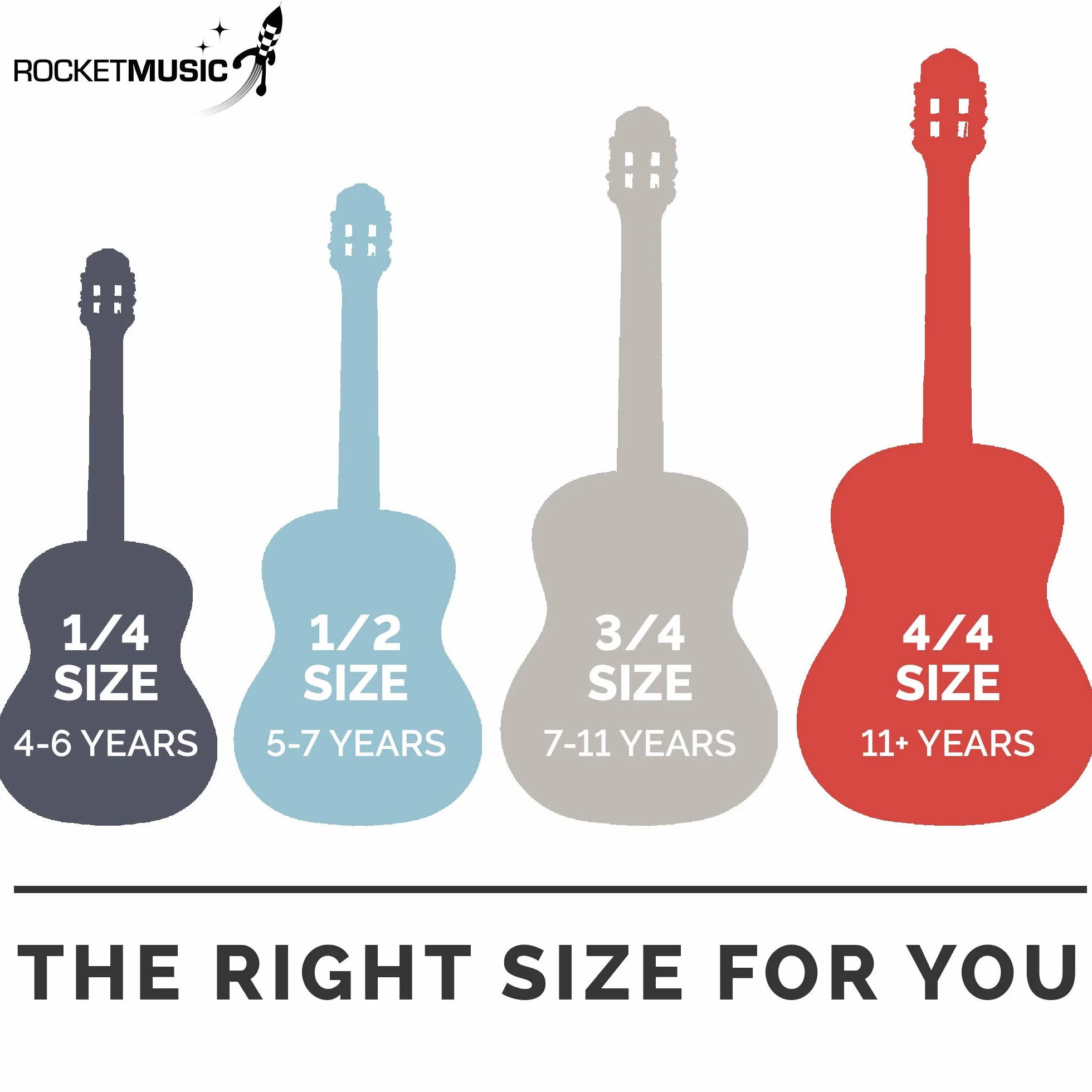Rocket CG44PACK Zestaw z Gitarą Klasyczną, Drewno/Czarny, Rozmiar 4/4