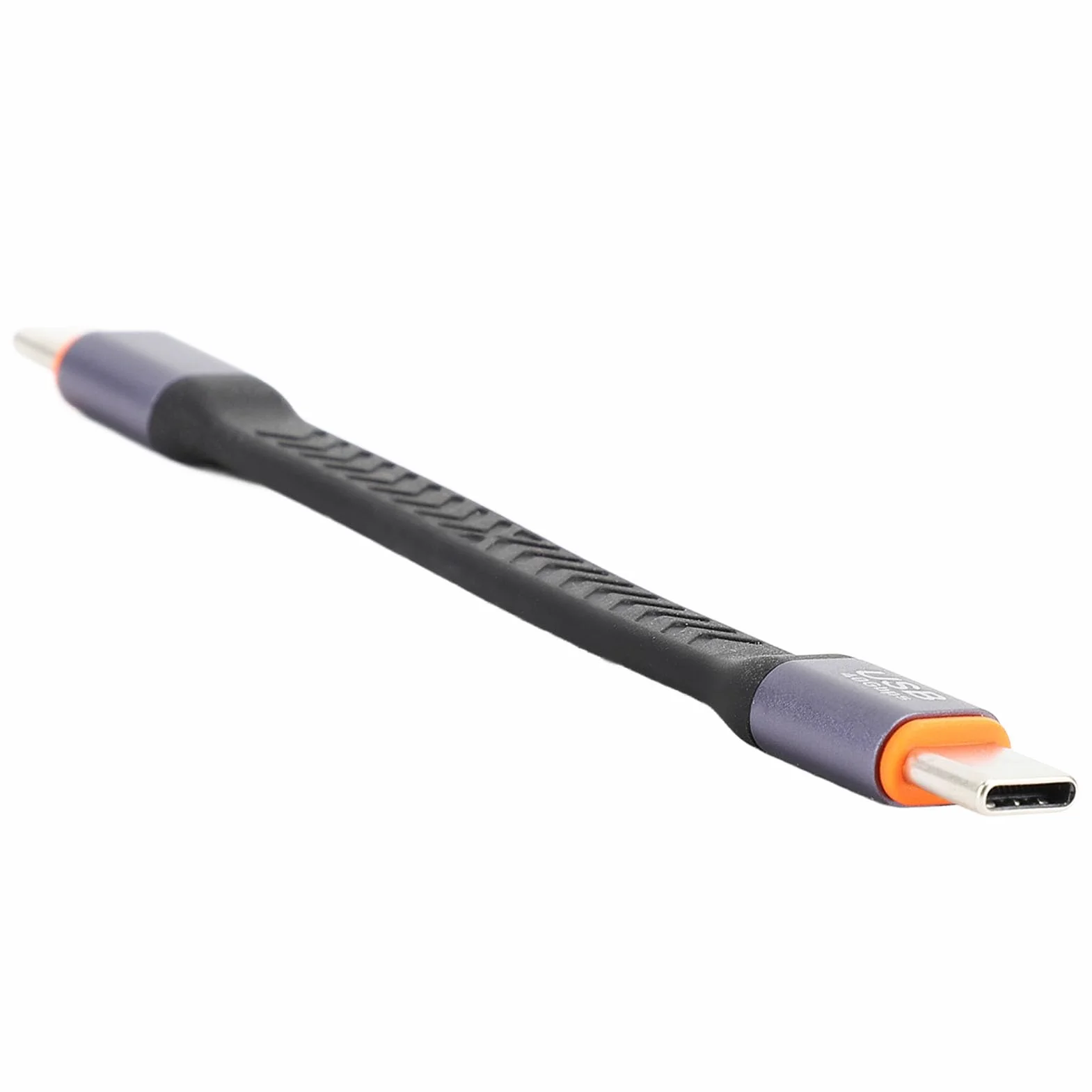 Krótki Kabel USB C 3.2 Gen 2, prędkość Przesyłania Danych 40 Gb/s, Elastyczna Konstrukcja FPC, Obudowa ze Stopu Aluminium, Funkcja Plug and Play, ze Złączem SSD, do Szybkiego