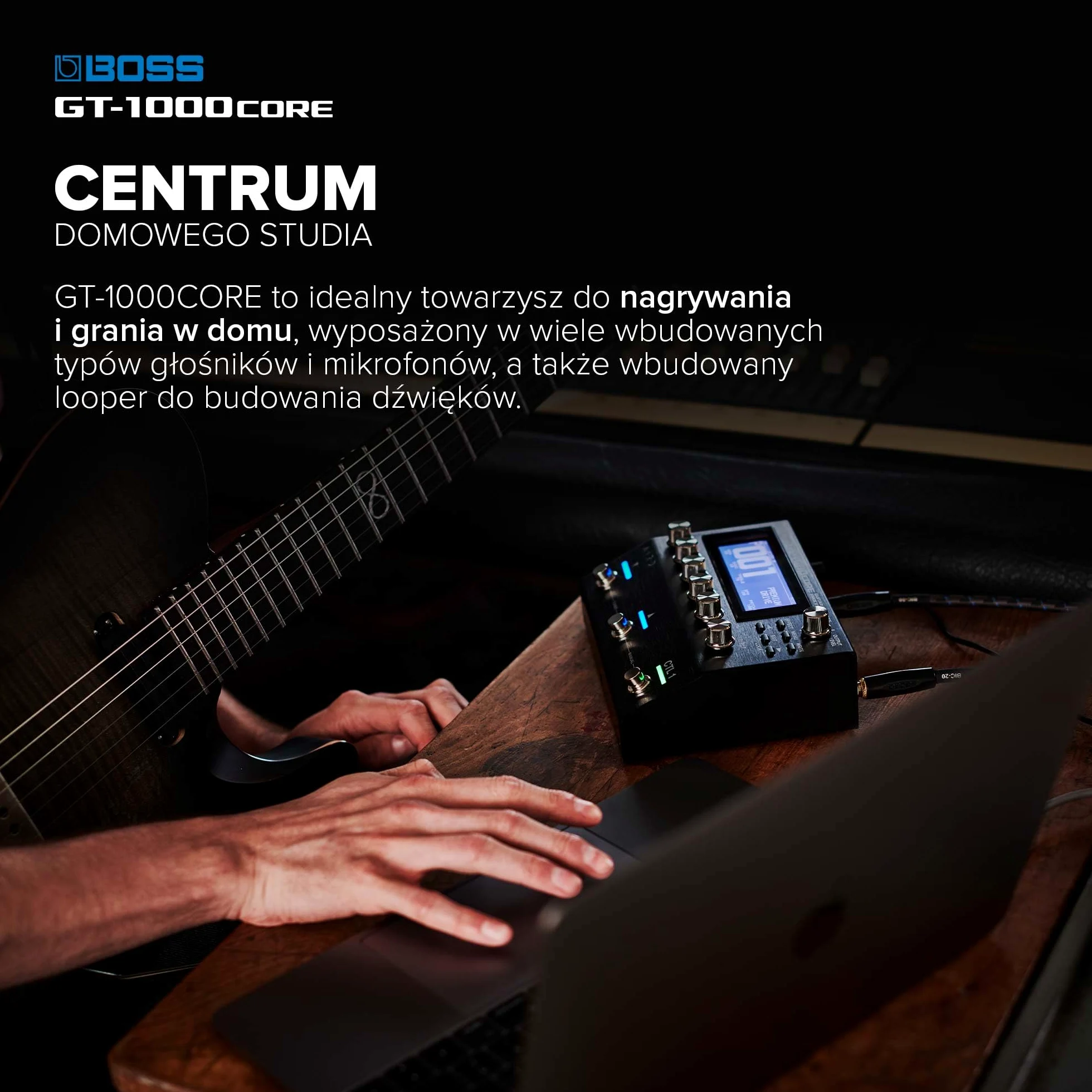 BOSS GT-1000CORE | Kompaktowy Procesor Efektów Gitarowych | Najlepsza Swojej Klasie Jakość Dźwięku | Ultra-Wszechstronne Wzmacniacze Gitarowe Wykonane w Technologii AIRD