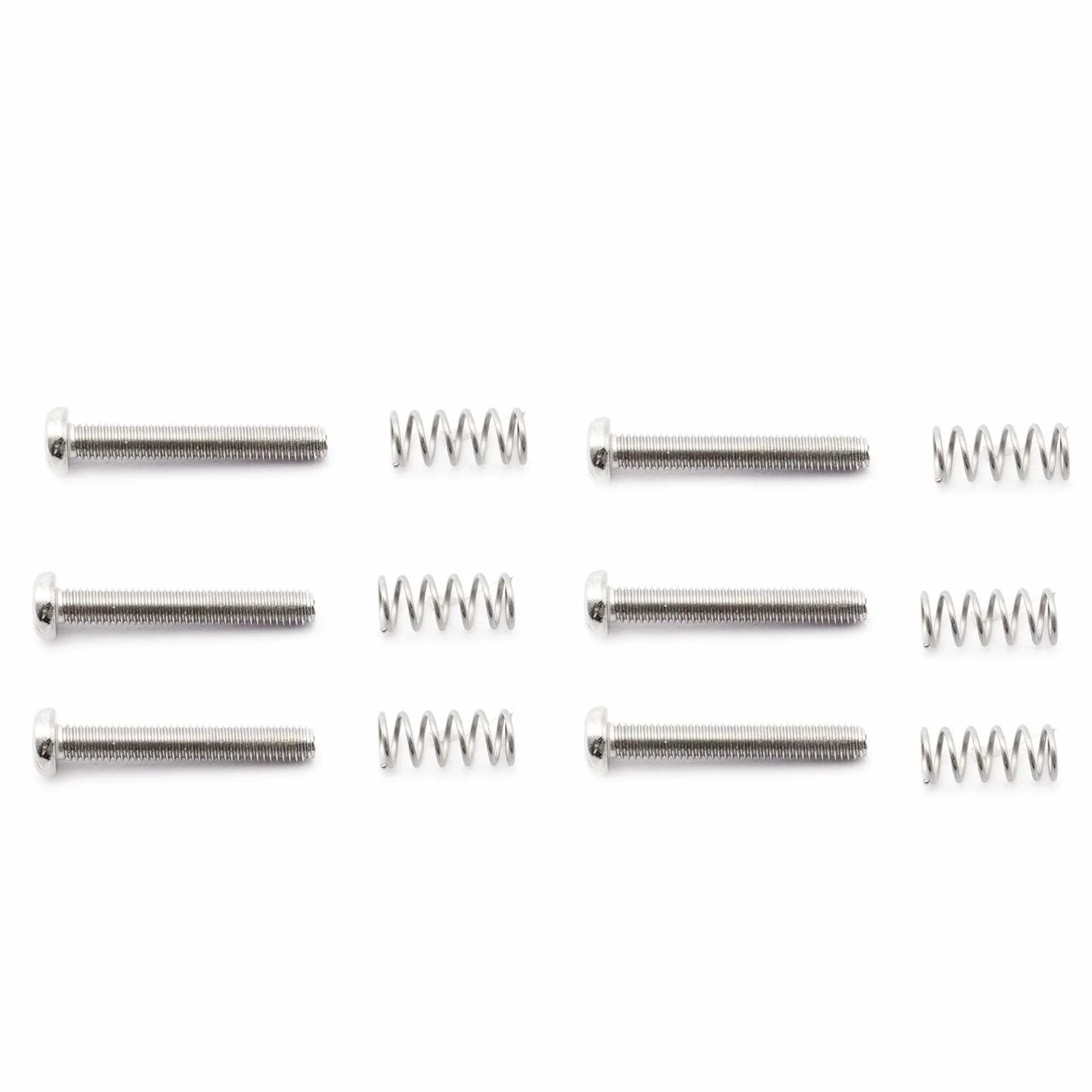 Musiclily Pro Metryczna M3X20mm Stal Nierdzewna Siodełko Intonacja Śruby i Sprężyny do Mostka Gitary Elektrycznej Import Tele Style, Oryginalny Kolor (6 szt.)