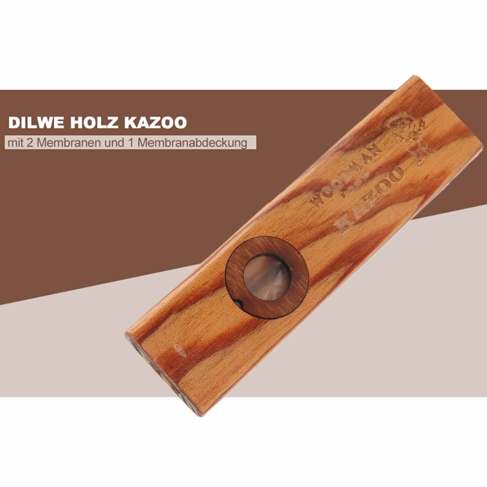 Alomejor Kazoo vintage drewniane ukulele partner harmonijka kazoo dla dzieci i początkujących ludzi brzęczenie piosenka instrument muzyczny