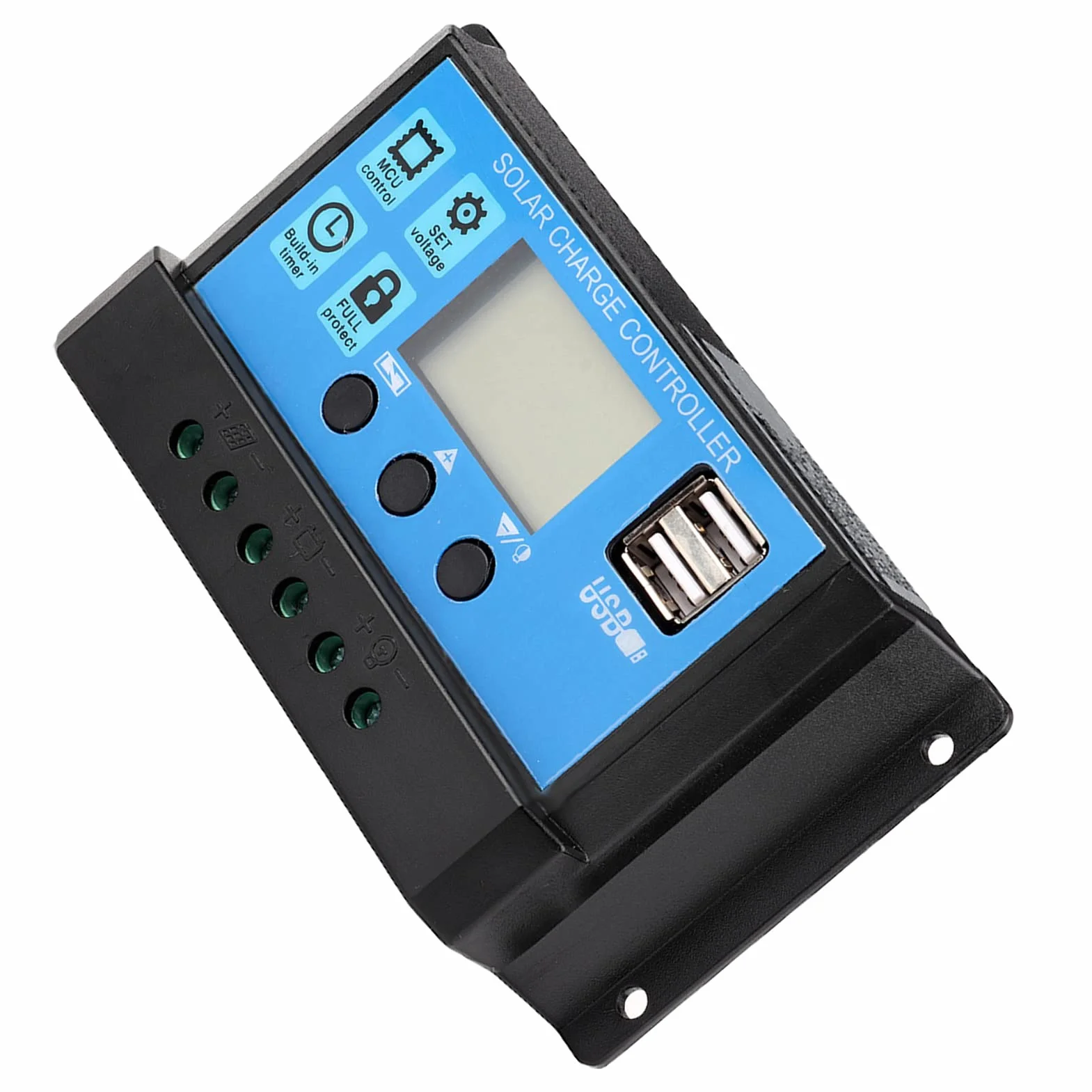 Solarladeregler, PWM Solarbatterieladegerät 60A/50A/40A/30A/20A/10A 12V 24V Auto Solarladeregler PWM-Controller(60A)