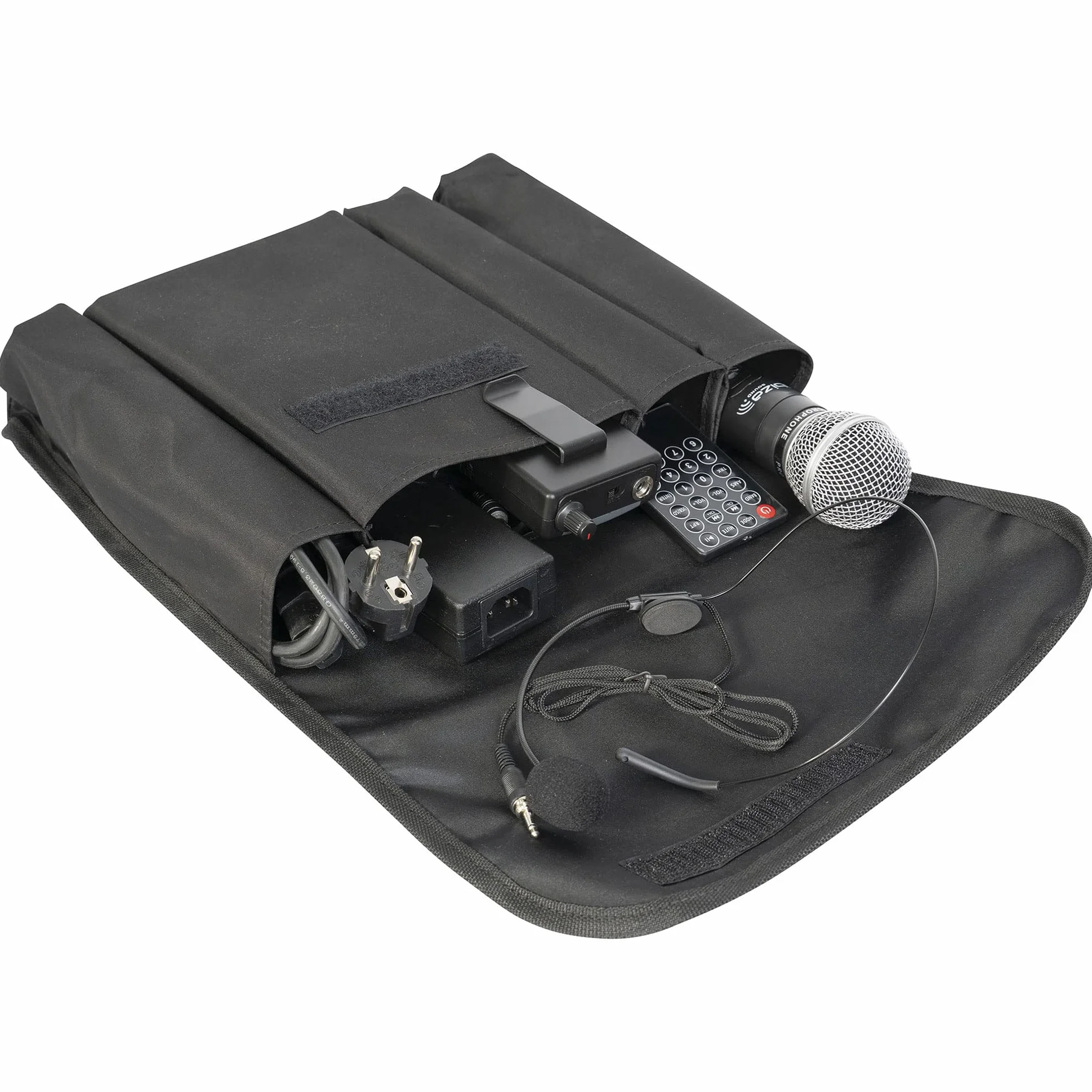 Ibiza - PORT12VHF-MKII - Przenośny głośnik 12"/700W MAX z 2 mikrofonami (VHF), pilotem i etui na akcesoria - Bluetooth, USB, SD - autonomia od 5 do 7h