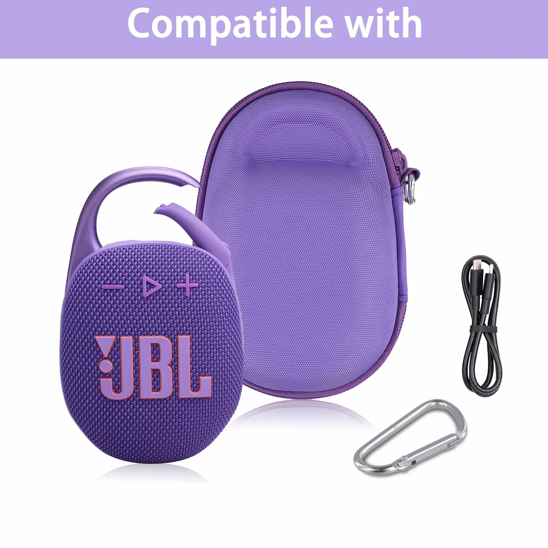 co2CREA Twarde etui podróżne do JBL CLIP 5 przenośny wodoodporny głośnik Bluetooth Pro Dźwięk, tylko obudowa
