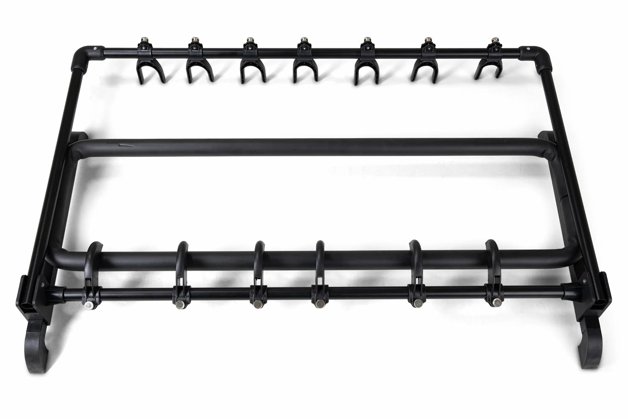 GEWA stojak na gitary Multi-stojak - na 7 instrumentów - regulowany - również do gitar Roundback, czarny, GS-107B
