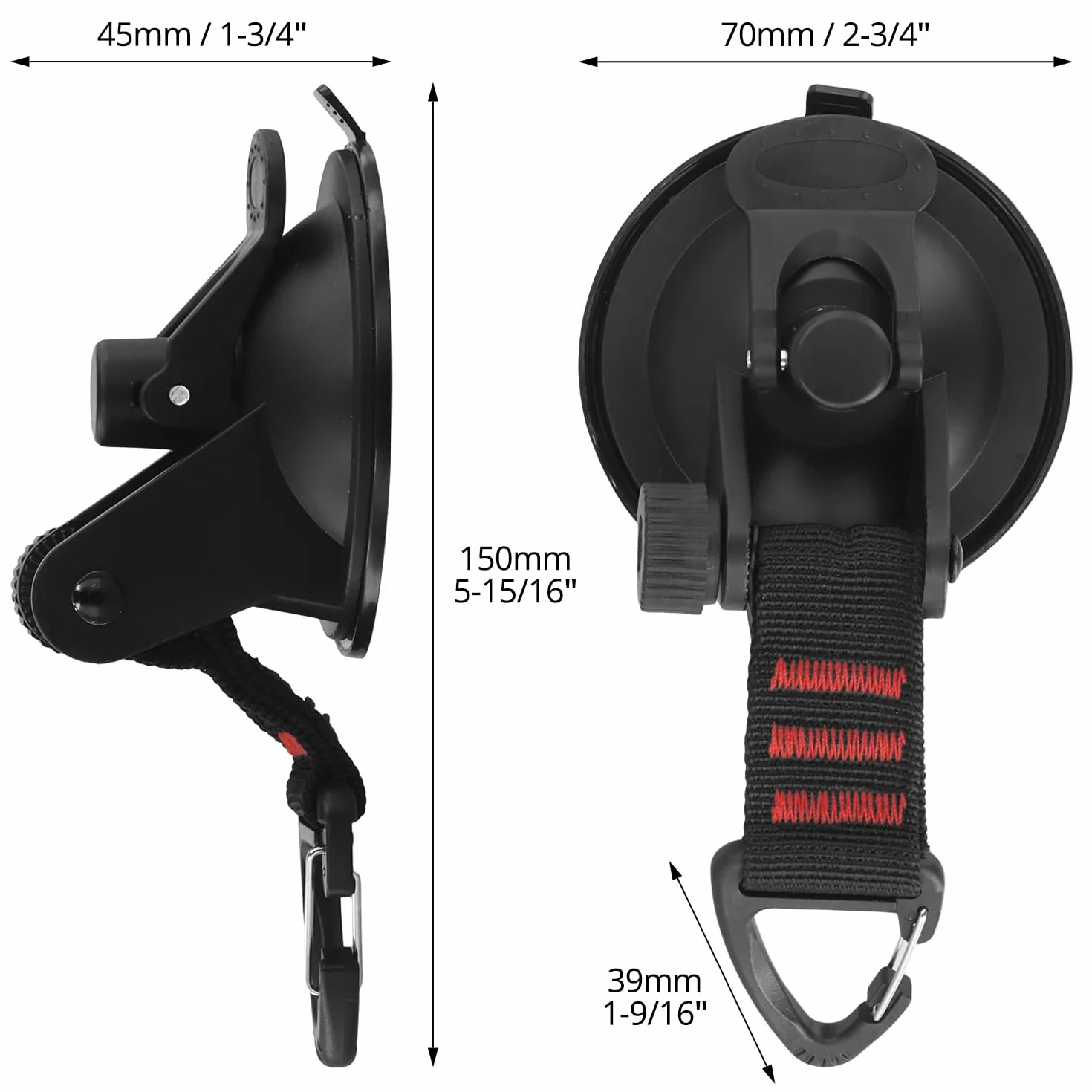 QWORK® 4 szt. przyssawek, wielofunkcyjne przyssawki kempingowe, do domu, na zewnątrz, do samochodu, vana, markizy do samochodów ciężarowych