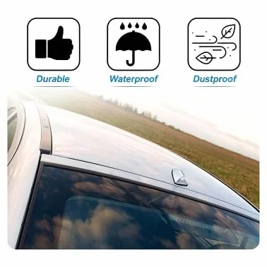 Antena rekina do samochodu, nadaje się do Dacia Duster 2000-2026, do Duster III Full Hybrid 2024-2025, antena dachowa samochodu, wodoszczelna, pyłoszczelna, dekoracja sygnału radiowego (czarna)