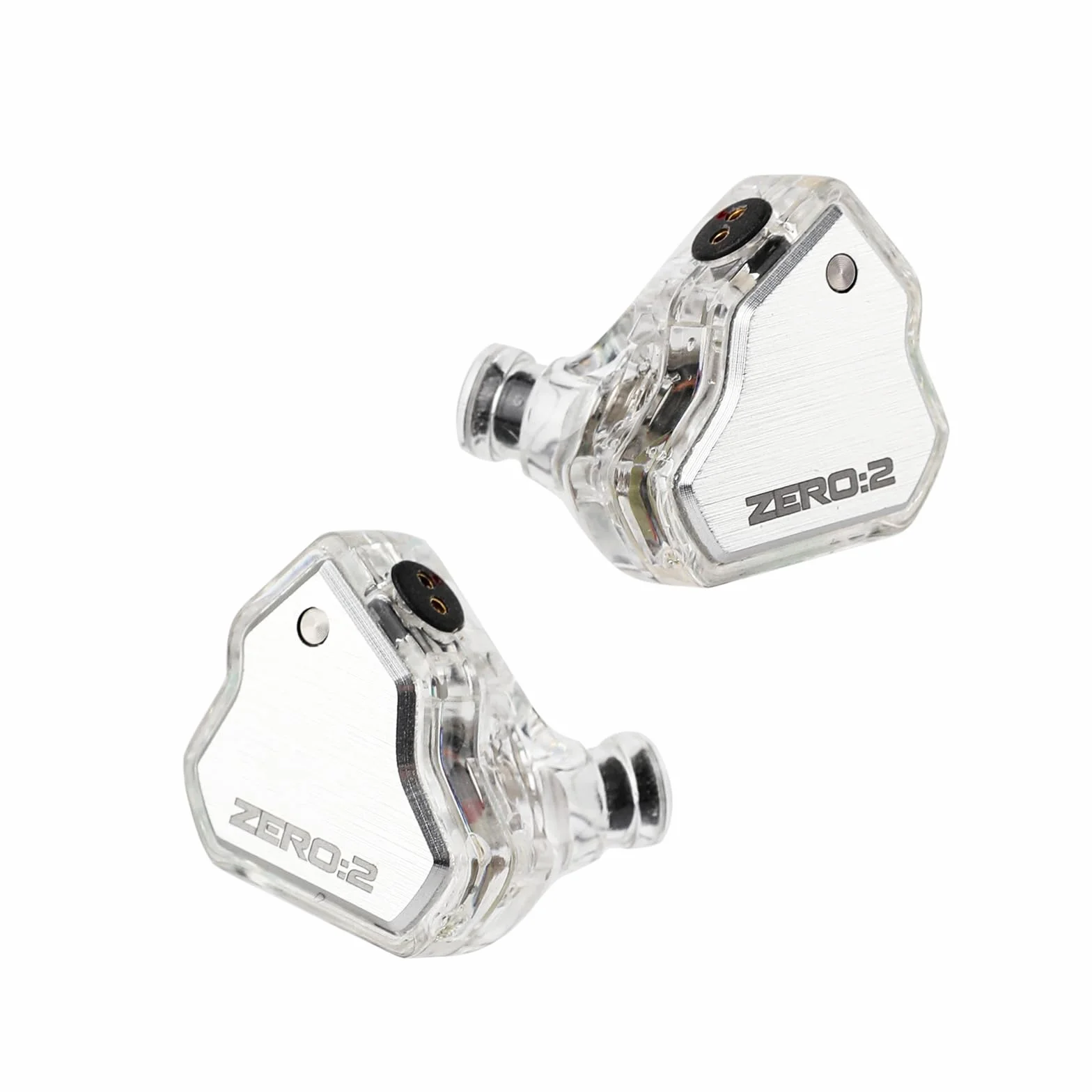 Linsoul 7Hz x Crinacle Zero:2 – słuchawki douszne, zaktualizowany dynamiczny przetwornik 10 mm, przewodowe słuchawki douszne, słuchawki do gier (Typ MIC, Srebrne)
