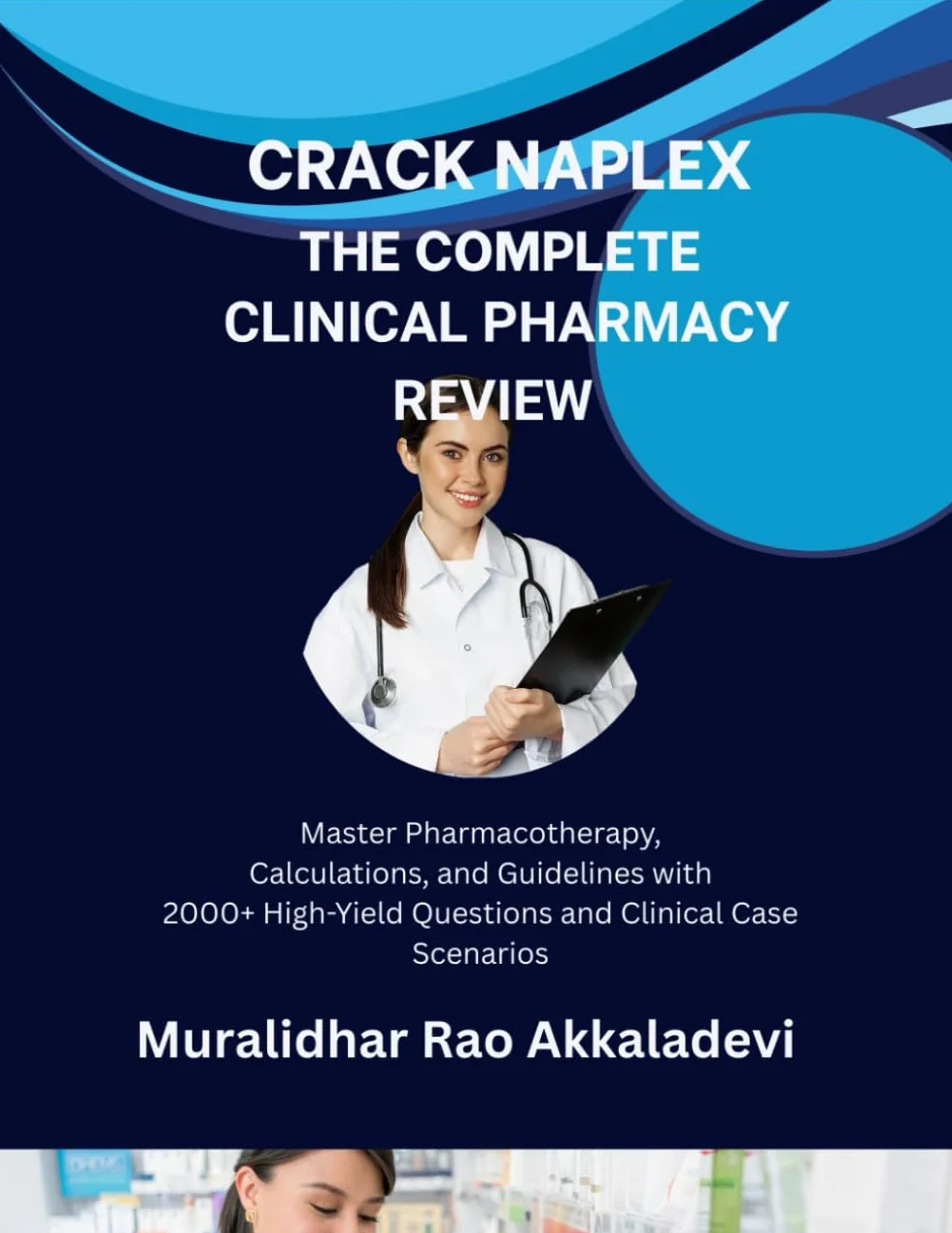 Crack NAPLEX -The Complete Clinical Pharmacy Review: Master Pharmacotherapy, Calculations, and Guidelines with 2000+ High-Yield Questions and Clinical Case Scenarios