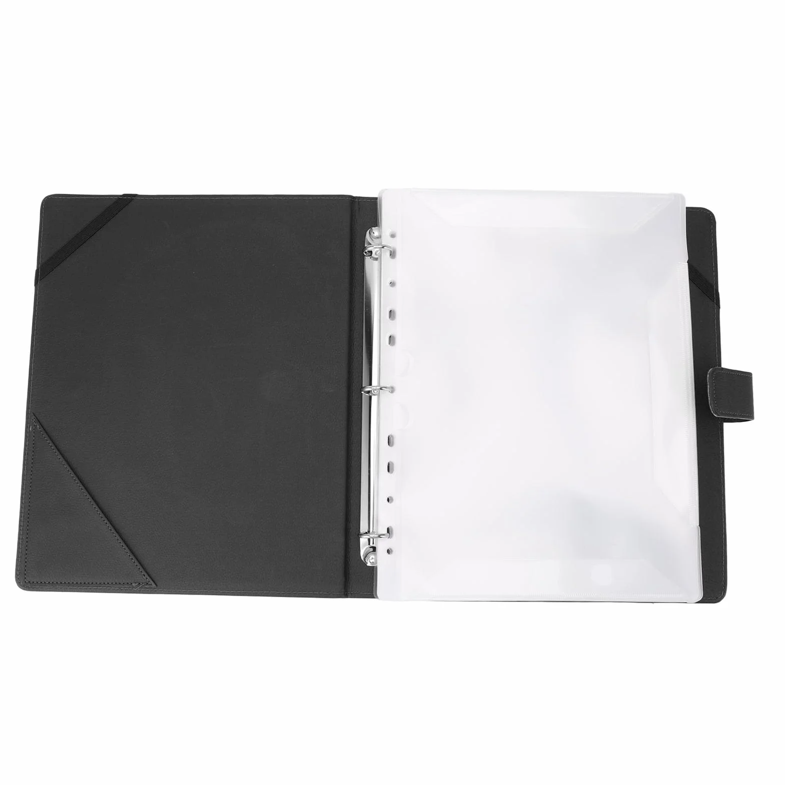 Przenośna Teczka na Nuty A4 ze Skóry PU, PVC - z Numerami Stron dla Chóru Orkiestrowego (Black)