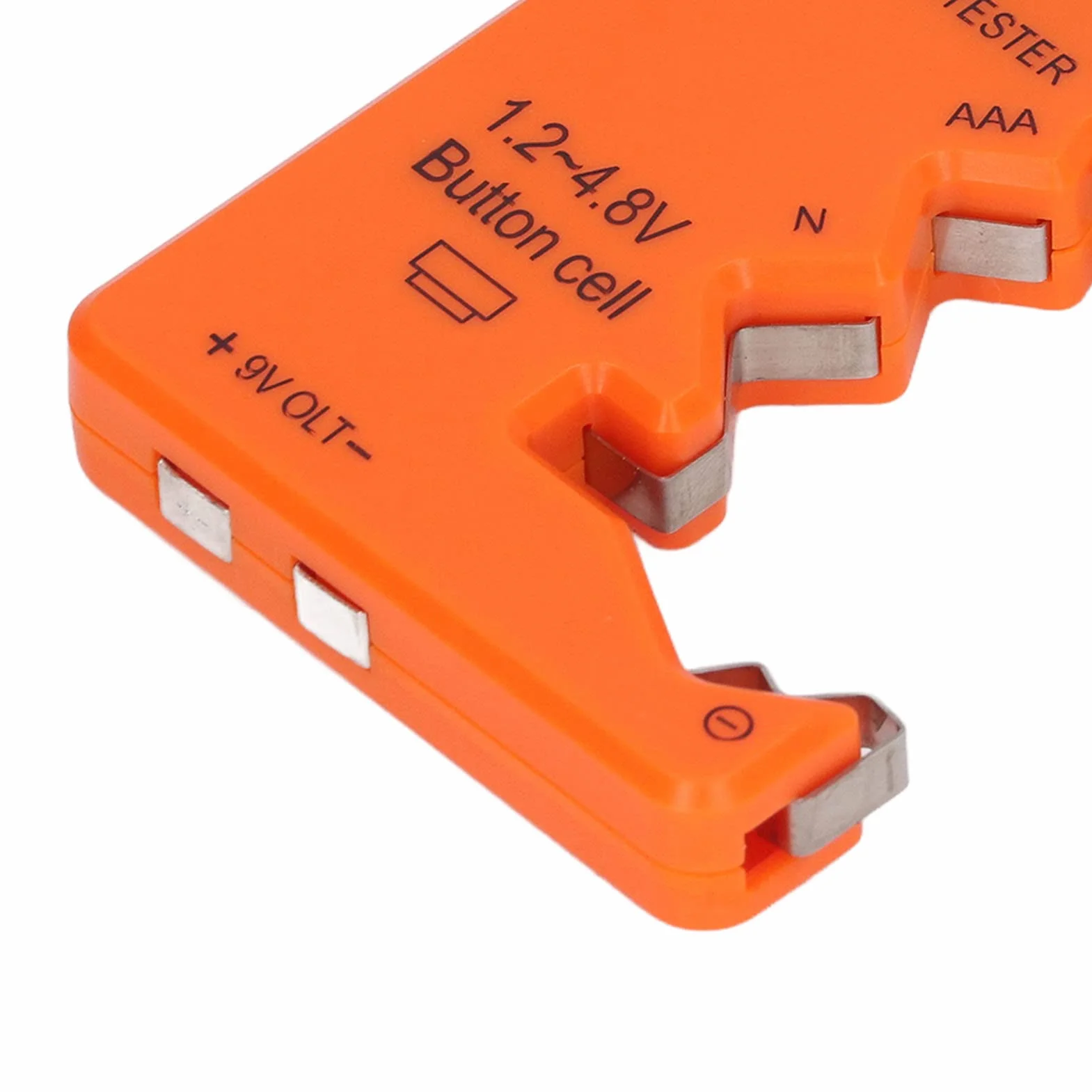 Tester Baterii, Wyświetlacz LCD Uniwersalny Kontroler Baterii do Baterii AA AAA 6F22 9V 1,5V, Tester Baterii do Baterii Domowych - Smal Electrical Equipment (Pomarańczowy)