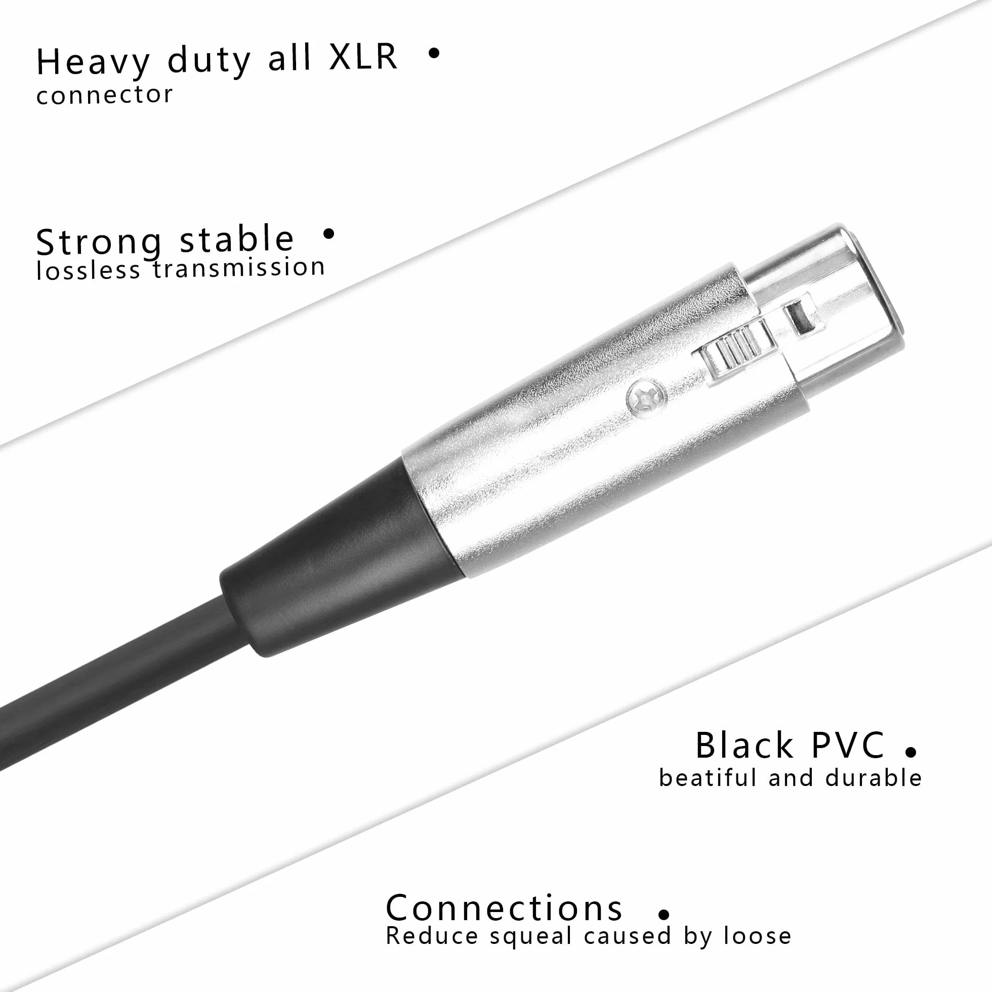 SinLoon Câble de microphone USB vers XLR 3 m USB mâle vers XLR żeński konvertisseur 3 broches Câble Audio de Studio pour instruments d'enregistrement de chant karaoké lub mikrofonów