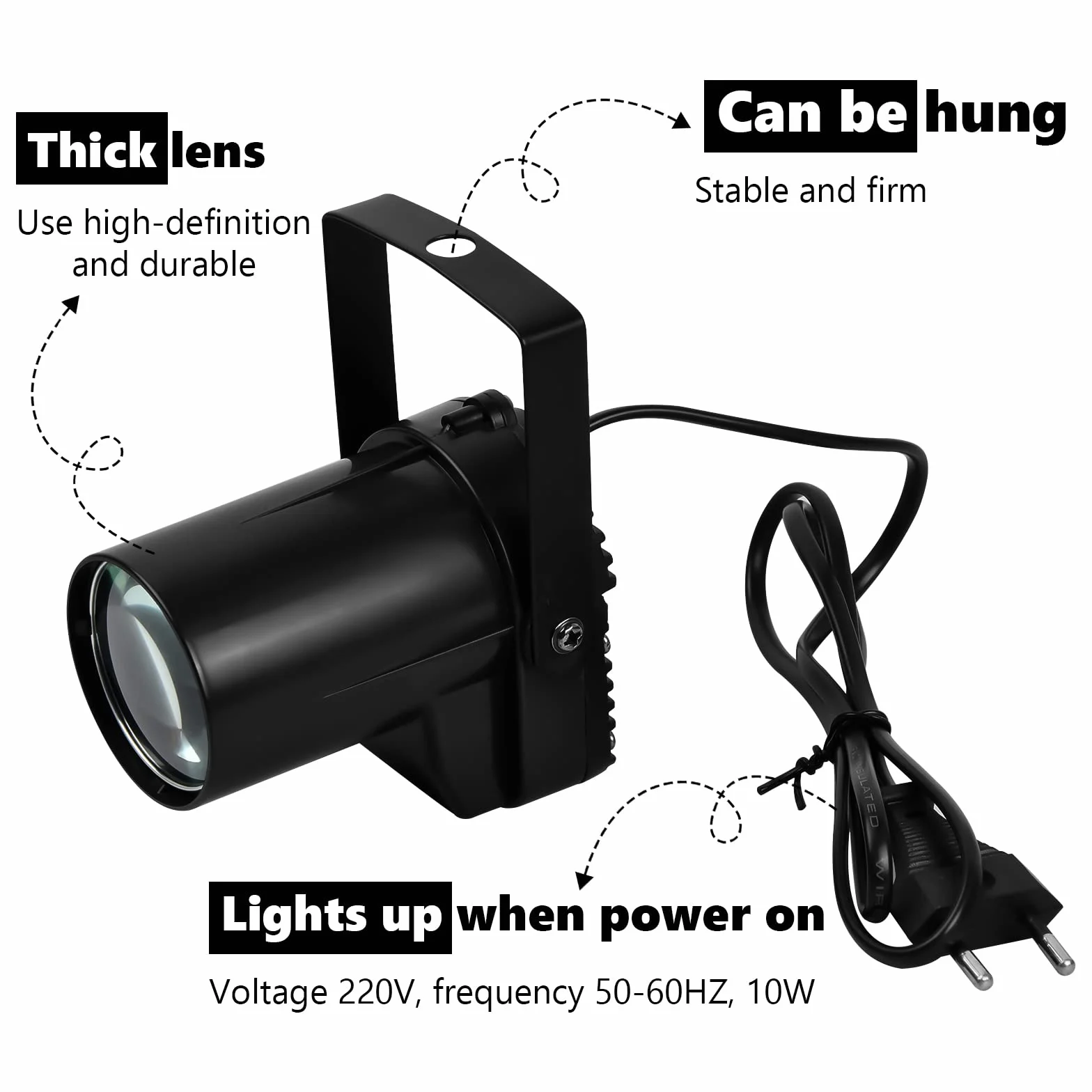 Jinlaili 5W LED Pin Spot Light do lustra, oświetlenie dyskotekowe, reflektory sceniczne LED