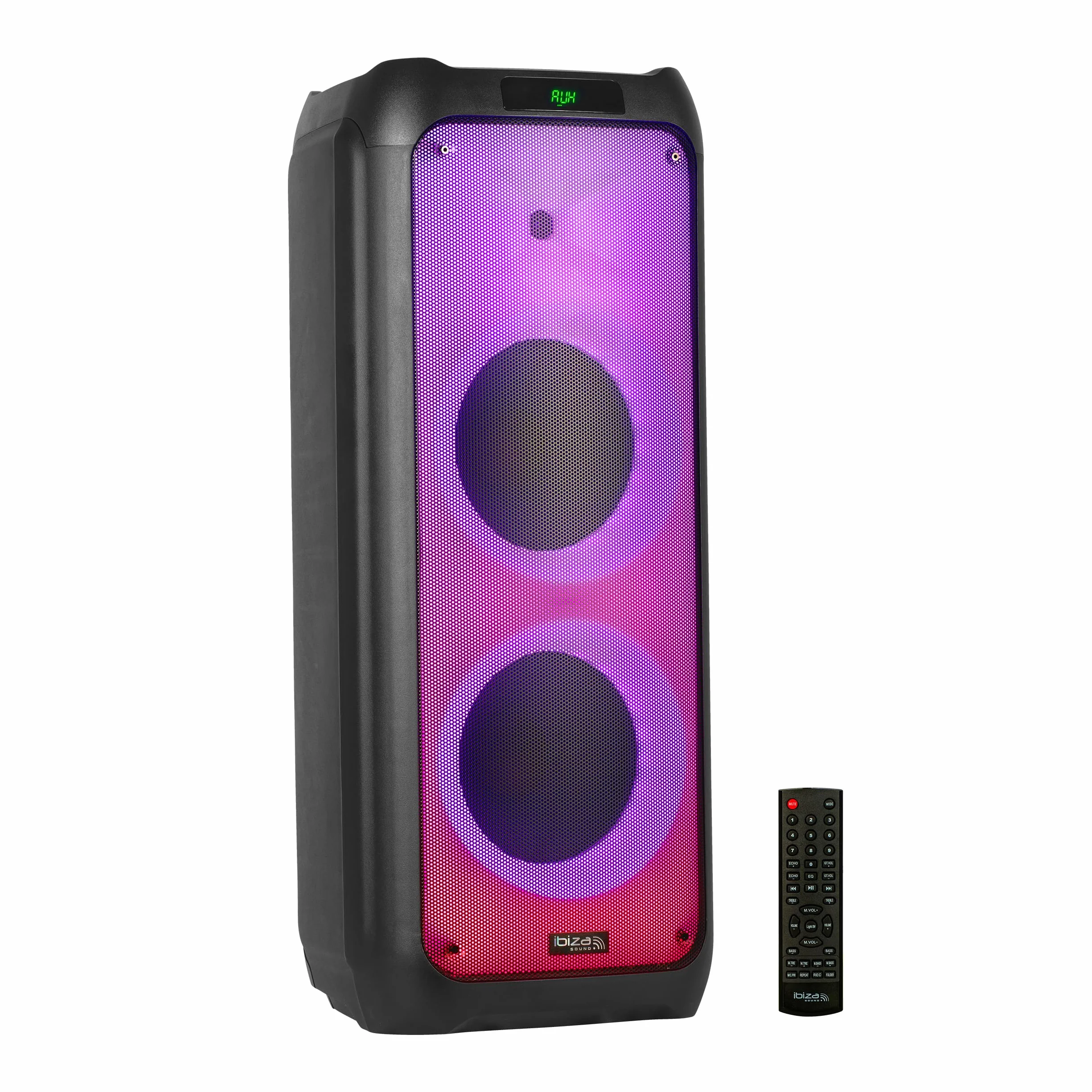 Ibiza WAVE10 System głośników 800W 2x10" Bluetooth USB microSD LED TWS Czarny
