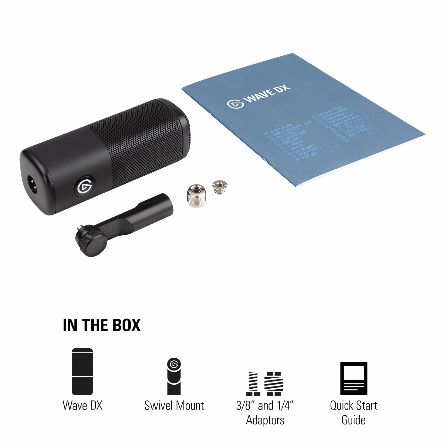 Elgato Wave DX dynamiczny mikrofon XLR kardioidalny eliminacja zakłóceń optymalizacja mowy podcasty transmisje
