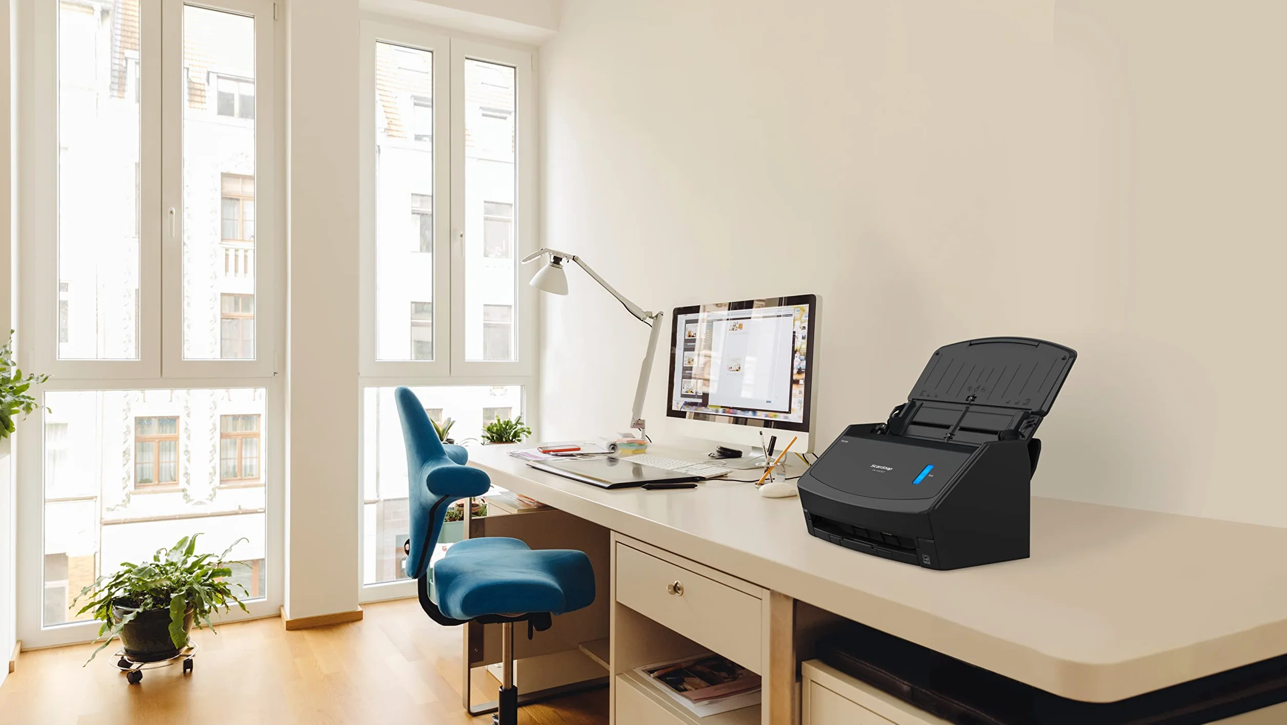 ScanSnap iX1400 czarny skaner A4, 40 ppm, skanowanie dwustronne. Automatyczny podajnik dokumentów zalecany 400 stron dziennie. USB 3.2