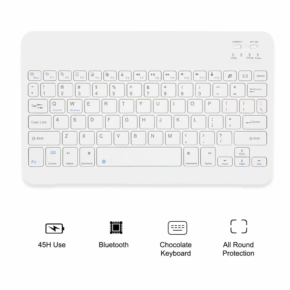Sojare 9,7'' ~ 10,1'' tablet laptop uniwersalny pokrowiec ochronny PU + klawiatura Bluetooth do Android/OS/WIN, uniwersalne etui na tablet + stojak, wodoodporna osłona folio ze skóry PU