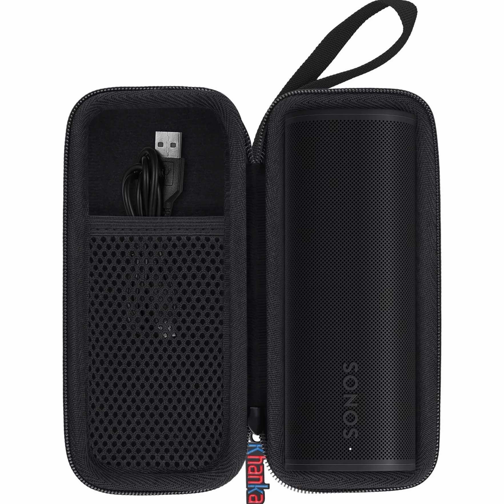 Khanka Twardy futerał podróżny zamiennik głośnika Bluetooth Sonos Roam/Roam SL (wewnątrz czarny, tylko etui)