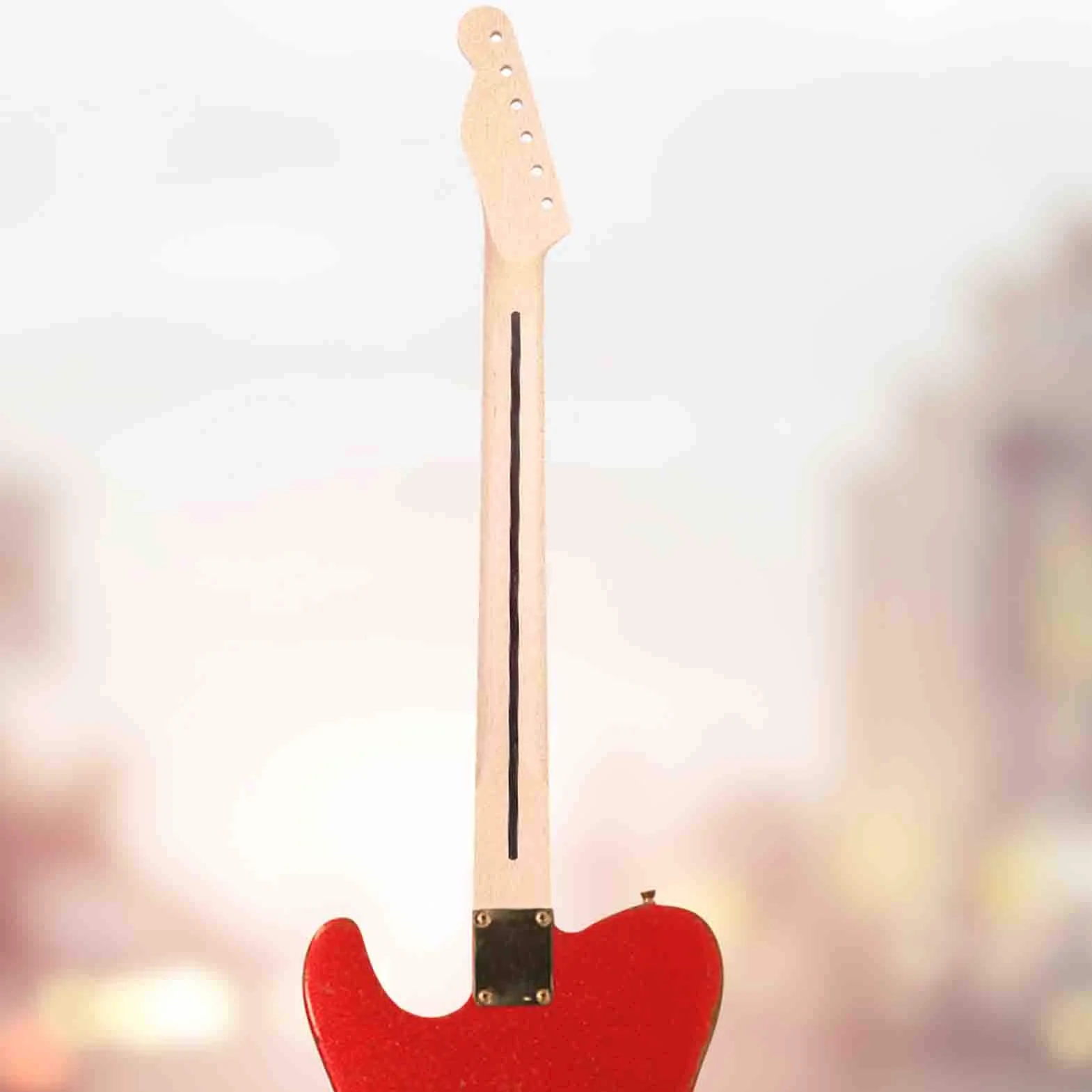 Gryf Gitary, 22 Progi Klon Drewniany Gryf Gitary Elektrycznej z Czarnymi Kropkami do Gitar w Stylu TL (Z tylną linią środkową)