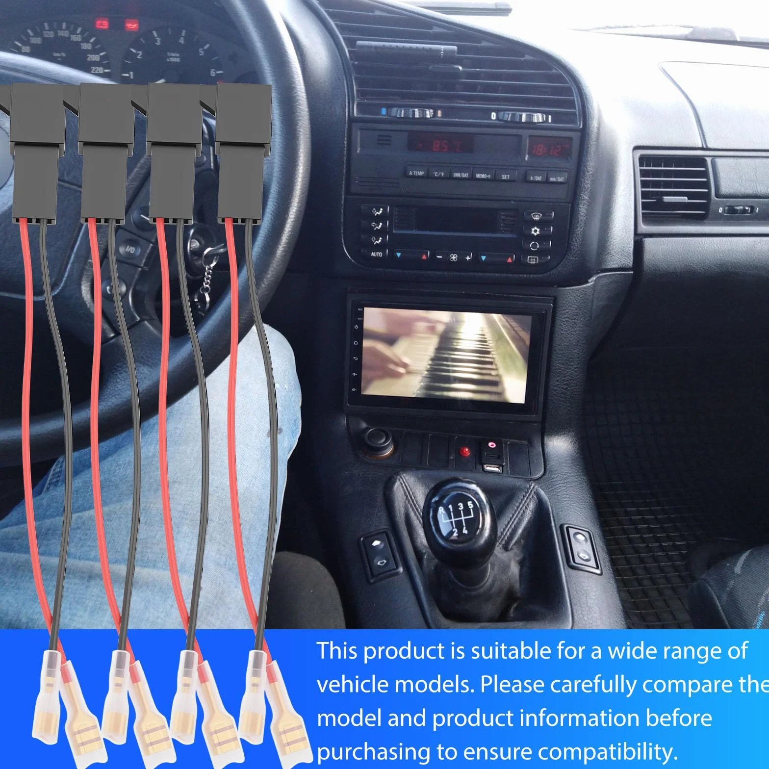4 sztuki adapter głośnika samochodowego na DIN kompatybilny z Renault Opel Astra Seat, Skoda, Volvw, Peugeot, Citroen, Fiat, Ford, Mercedes, radio, adapter, zestaw adapterów samochodowych