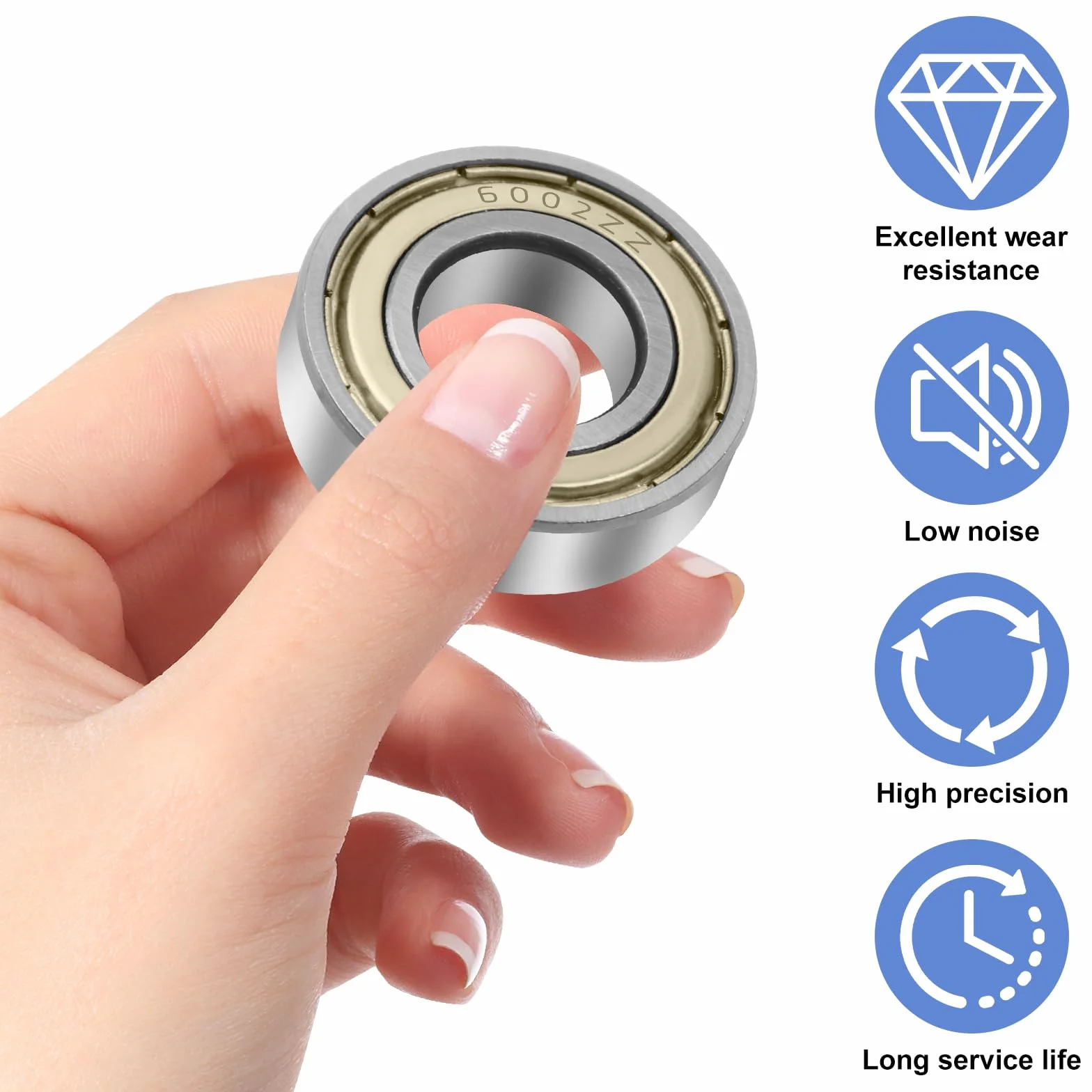 30 sztuk 608ZZ łożyska kulkowe 8 x 22 x 7 mm, metalowe, podwójna osłona, miniaturowe łożyska kulkowe zwykłe do deskorolek, tokarek, maszyn budowlanych, "zrób to sam"