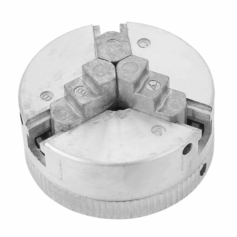 Uchwyt Tokarski, 3-szczękowy Mini Uchwyt Tokarski Z011 3-szczękowy Uchwyt Tokarski ze Stopu Cynku do Tokarki Mini Metalowej Duży Zakres Mocowania Zacisk Trzyszczękowy, średnica Zewnętrzna 12-65 Mm Śre