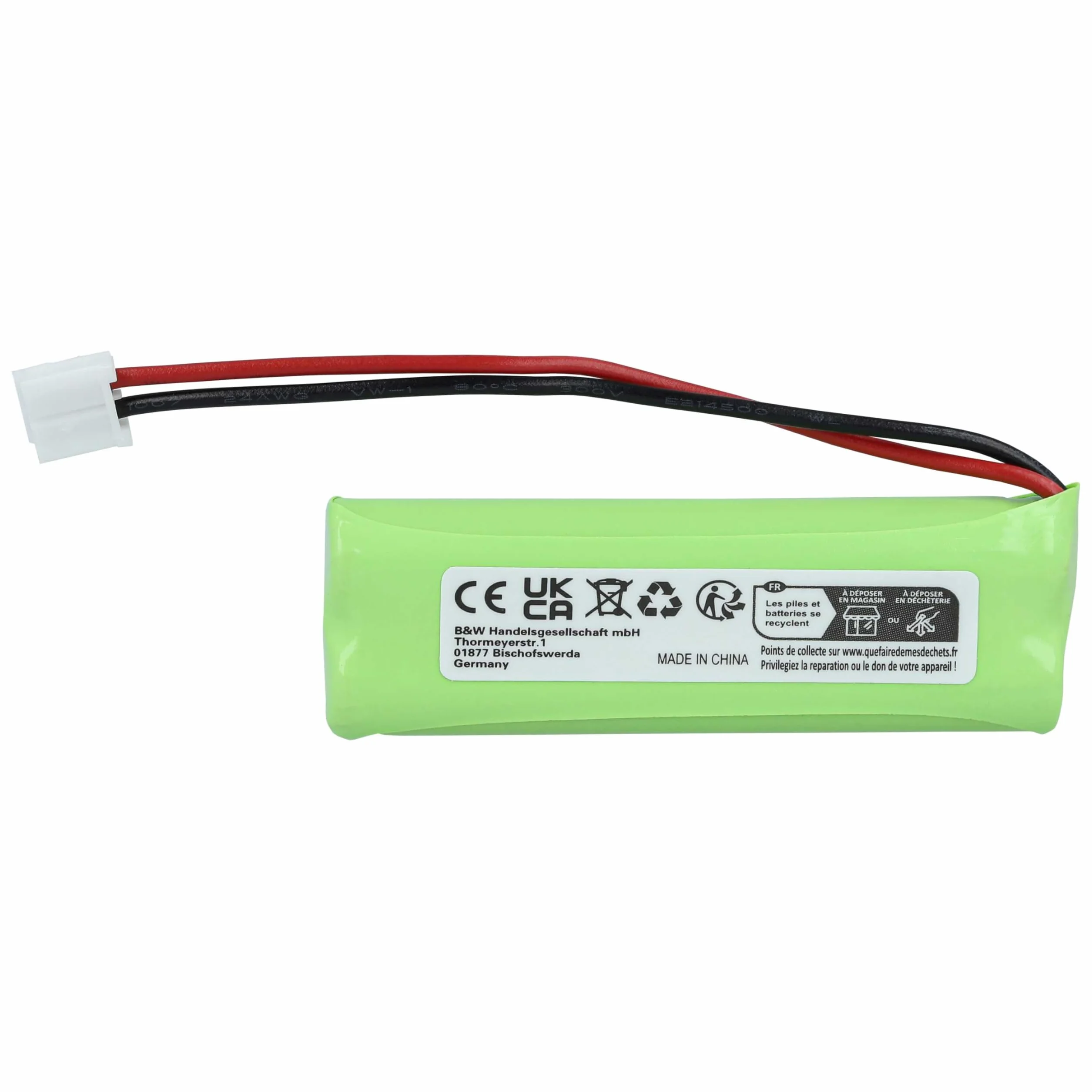 vhbw 2 x bateria pasująca do Medion MD82622, MD83001, MD83022, MD83091, MD83166, MD83274, MD83542, m.in. telefon stacjonarny (500 mAh, 2,4 V, NiMH)