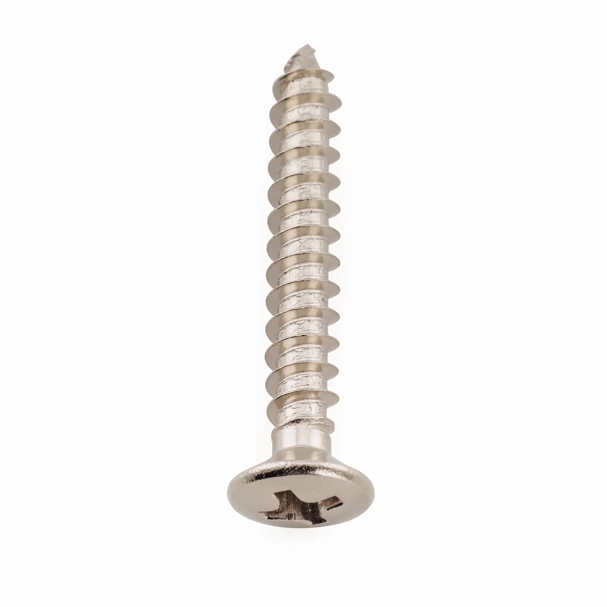 Musiclily Ultra 4x28mm Stal Nierdzewna śruby do Zaczepy Paska, Nikiel (10 szt.)