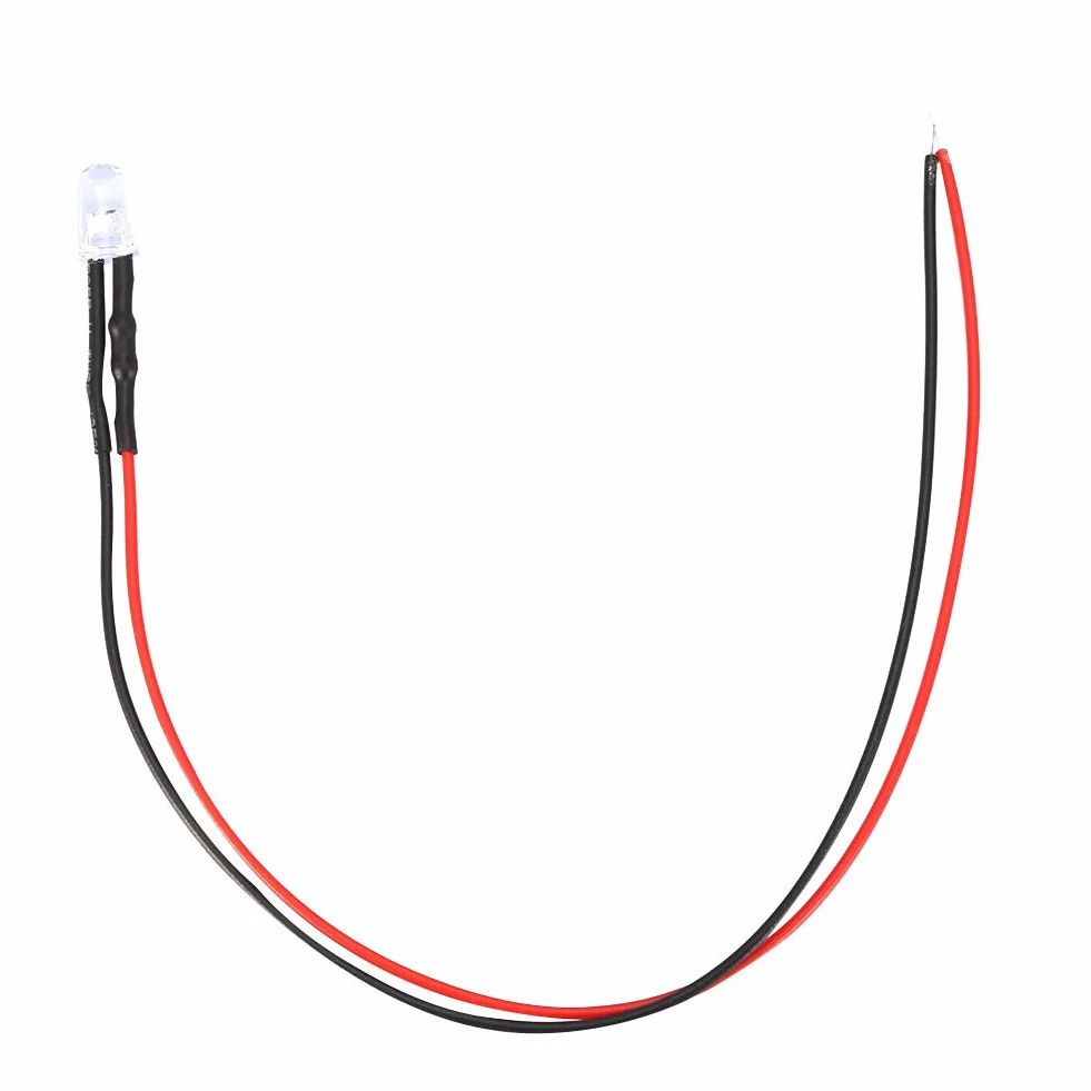 Kabel Świetlny LED 5mm, 12V, 0.06W, 20cm, 10 Sztuk, Wielokolorowy, do Modyfikacji Samochodów i Komputerów