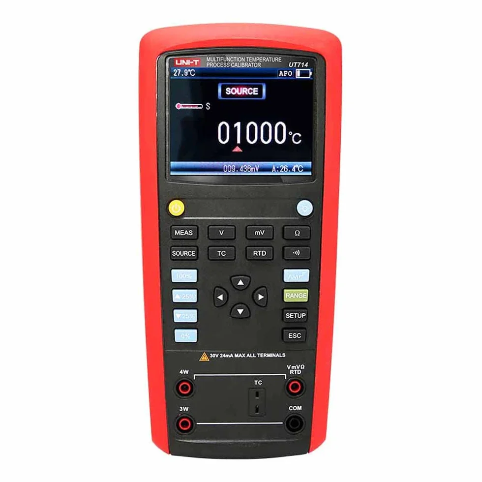 UT714 Multifunction Temperature Process Calibrator Handheld High-precision Thermocouple Calibration Source Meter