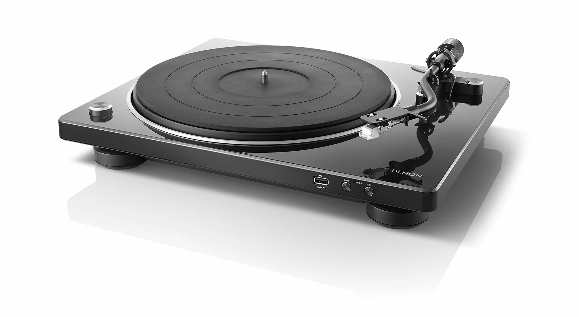Denon (Dp-450 Usb Czarny) Rejestrator USB, pasek i głowica do automatycznego powrotu Phono