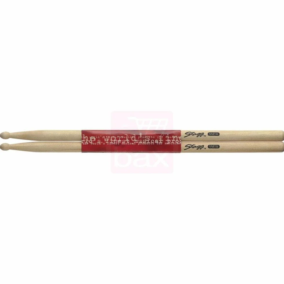 Stagg Maple 5B Pałeczki do Perkusji, Brązowy, 40 cm