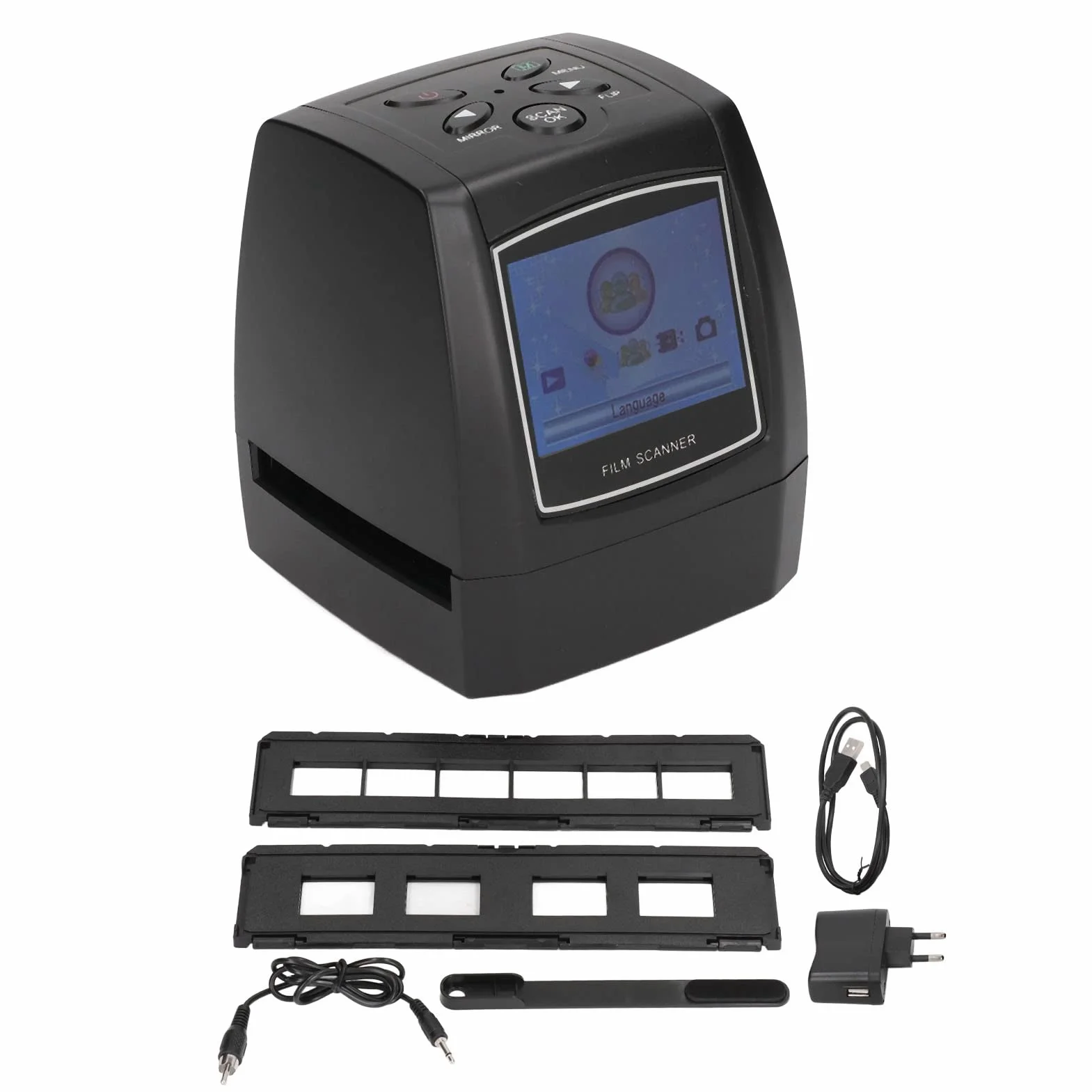 Skaner Filmów i Slajdów, Mini Cyfrowy Skaner Slajdów z Kolorowym Ekranem 2,36 Cala, Przenośna Cyfrowa Przeglądarka Obrazów USB MSDC, do Zdjęć Cyfrowych, 5.0MP/10MP 1800Dpi / 3600 Dpi