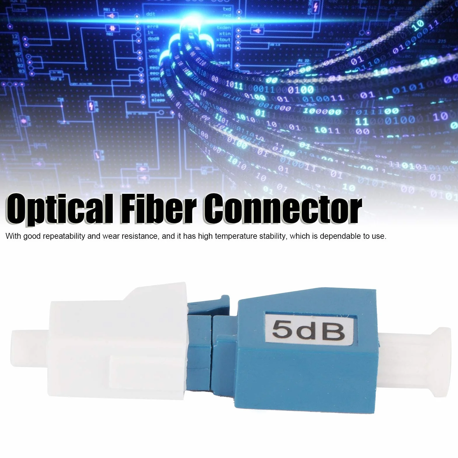 Tłumik Światłowodowy LC/UPC 5dB Jednomodowy Adapter Męsko-Żeński Dwuportowy dla Sieci FTTH GPON