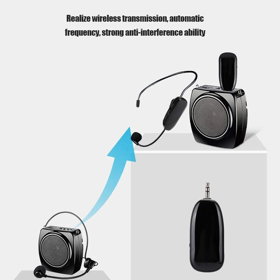 Sxhlseller Mikrofon, profesjonalny mikrofon Head-Wear UHF Wireless Harmonic Distortion, mikrofon do wzmacniacza głosu, komputera do nauki, przewodników, prezentacji, konferencji