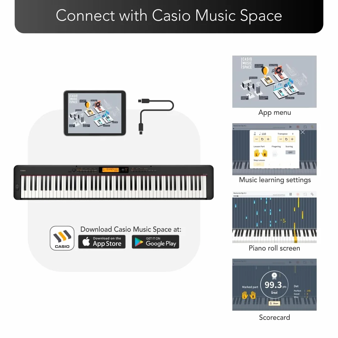 Casio Pianino Cyfrowe, Czarny, 88 klawiszy