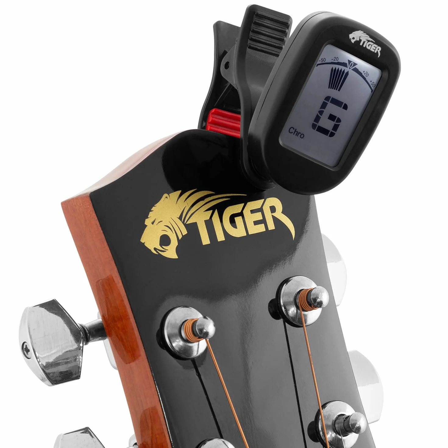 Tiger chromatyczny nakładany stroik do gitary, ukulele i skrzypiec